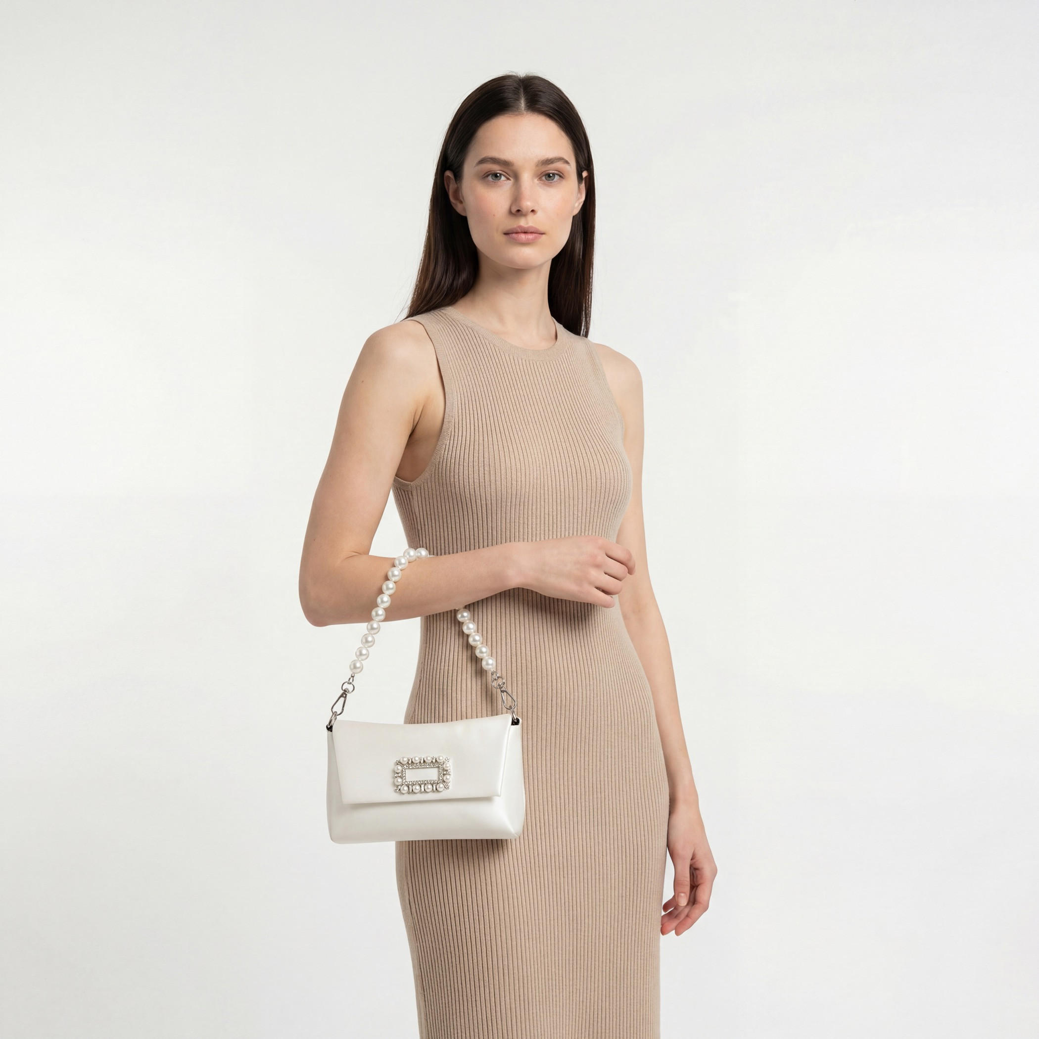 Celeste Pearl Embellished Crossbody Bag with Chain Strap-women-bagsandwallets-handbags-image-2