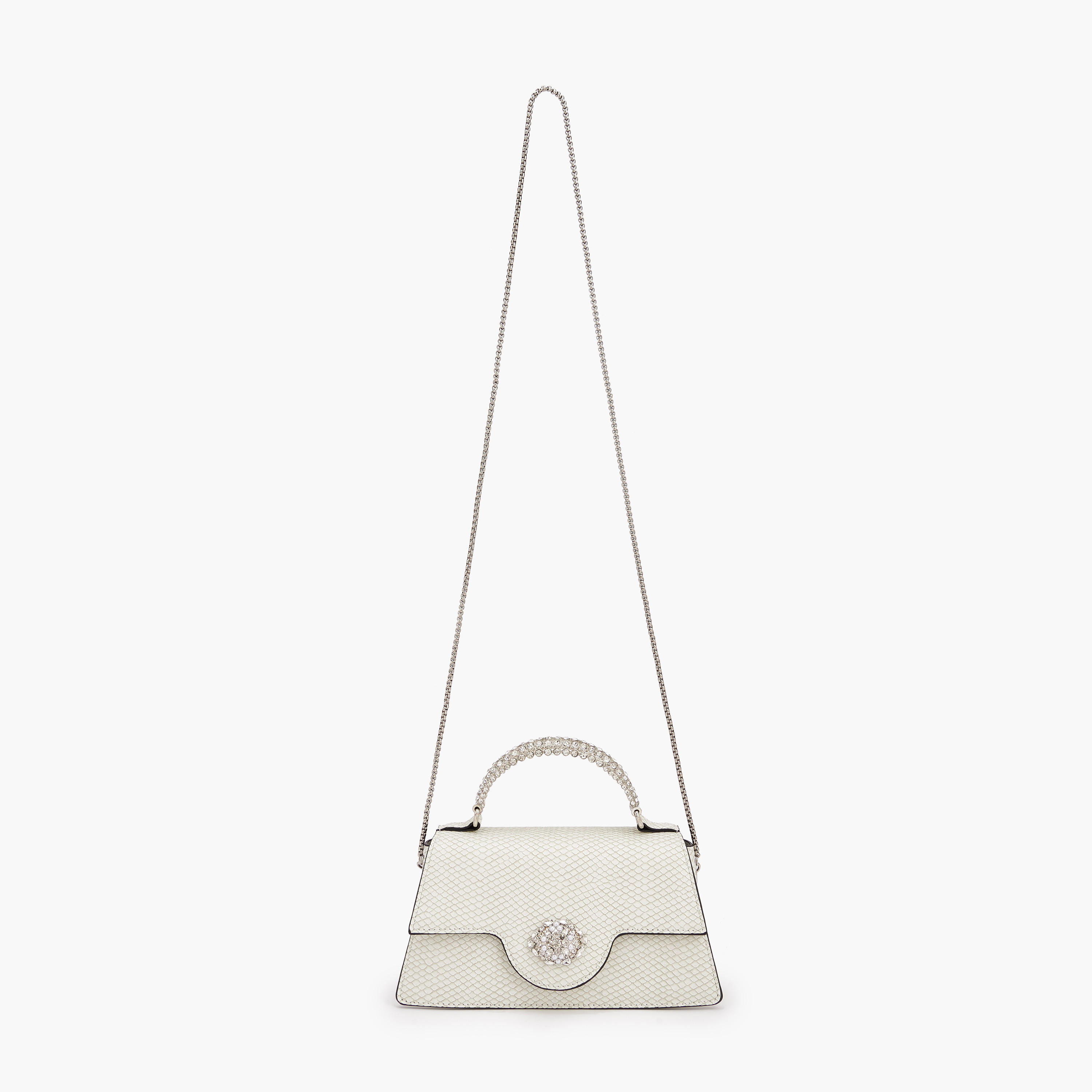Celeste Stone Embellished Satchel Bag with Chain Strap-women-bagsandwallets-handbags-image-2