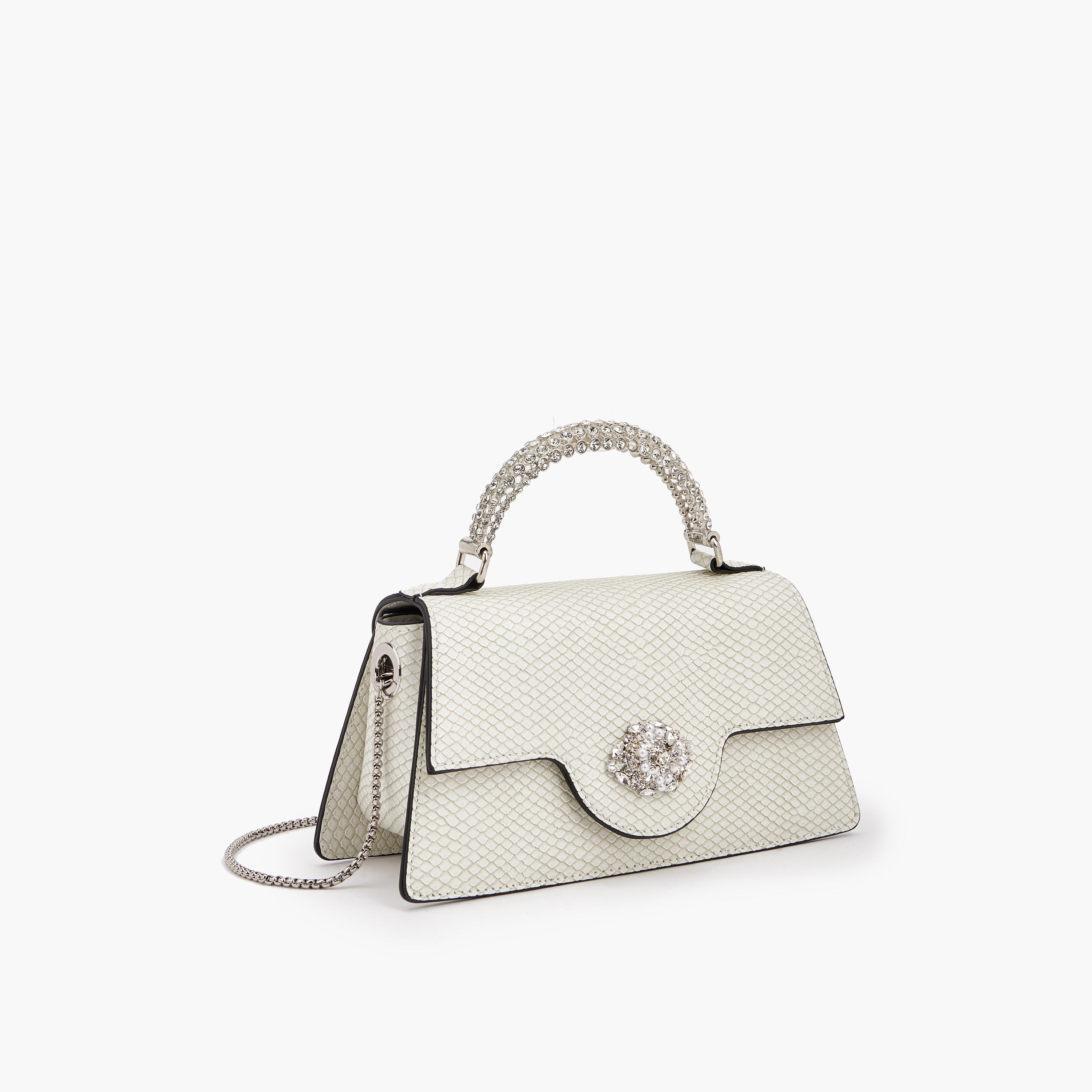 Celeste Stone Embellished Satchel Bag with Chain Strap-women-bagsandwallets-handbags-image-3