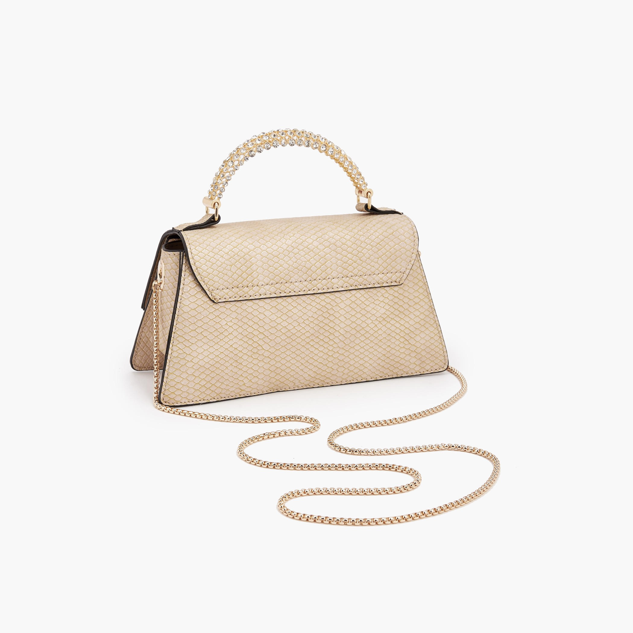 Celeste Stone Embellished Satchel Bag with Chain Strap-women-bagsandwallets-handbags-image-5