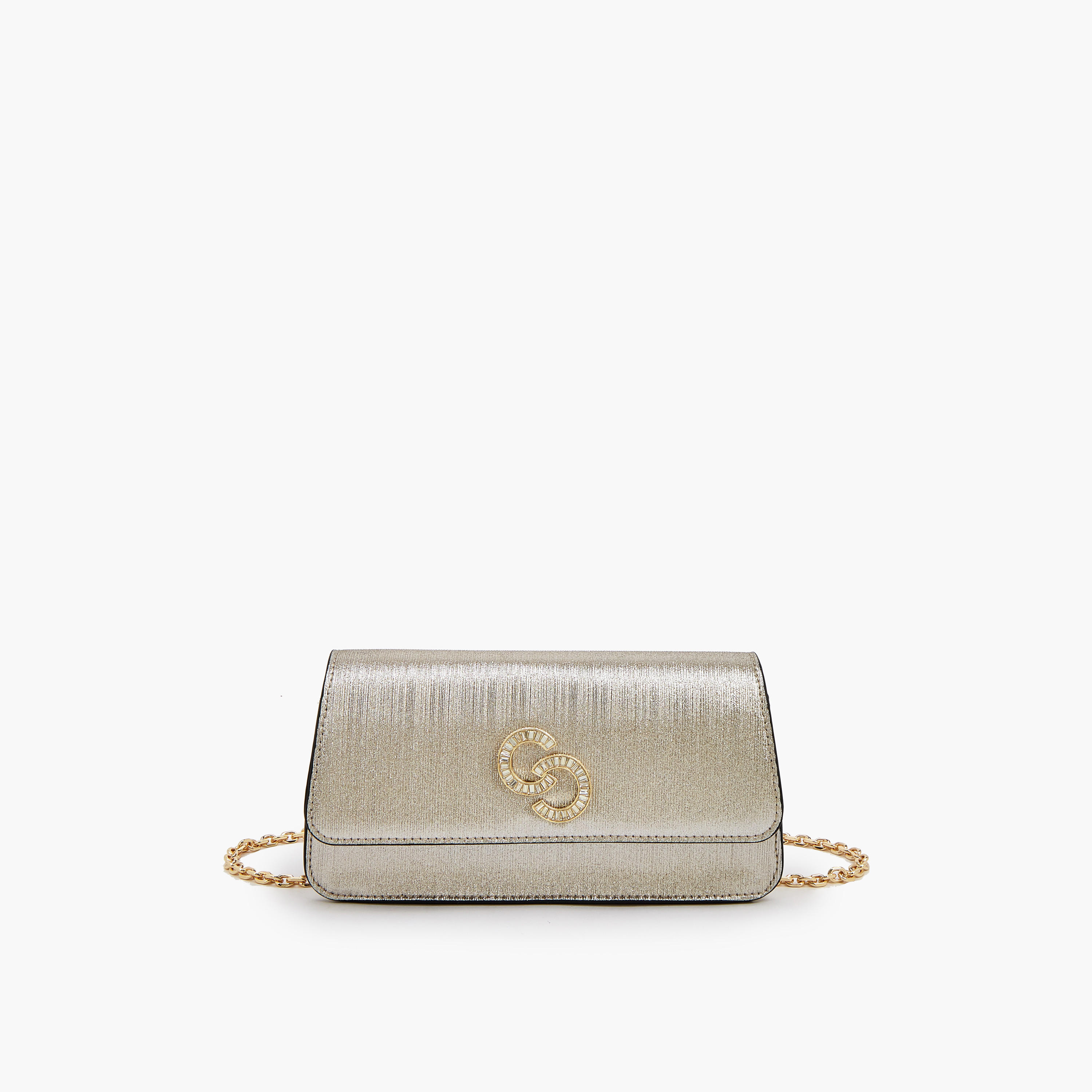 Celeste Textured Crossbody Bag with Detachable Chain Strap-women-bagsandwallets-handbags-image-1