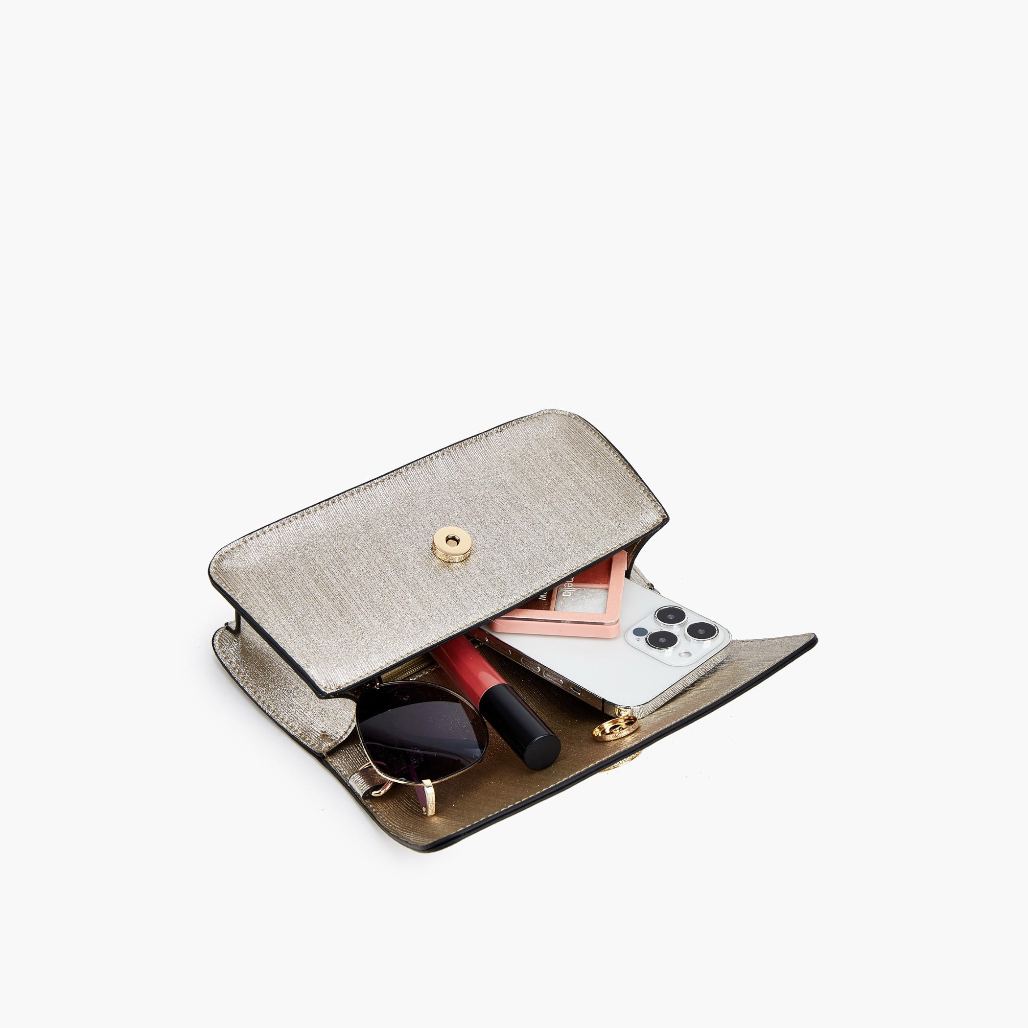 شنطة كروس بودي بارزة الملمس بحزام سلسلة قابل للفصل من سيليست-women-bagsandwallets-handbags-image-8