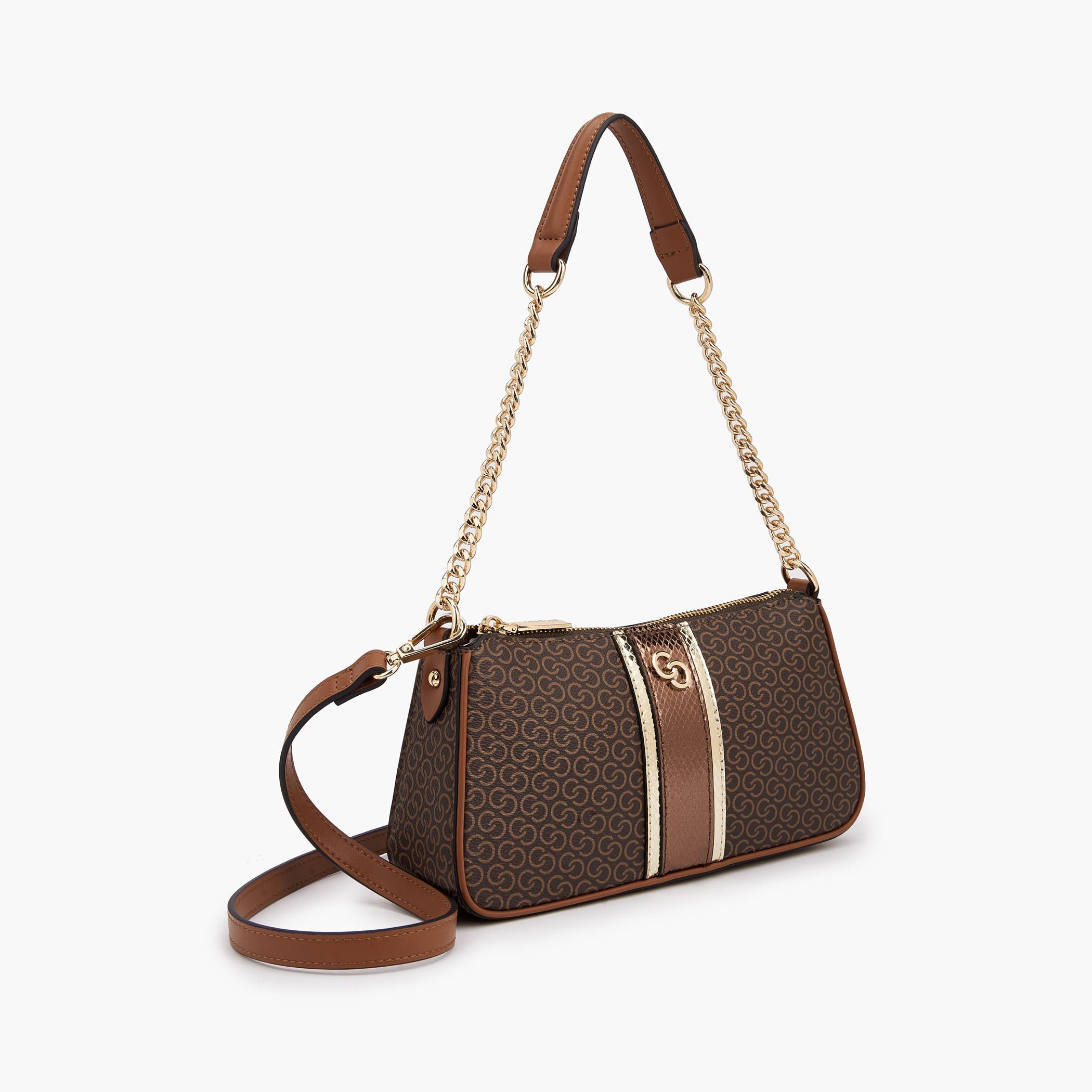 Celeste Monogram Print Shoulder Bag with Detachable Strap-women-bagsandwallets-handbags-image-4
