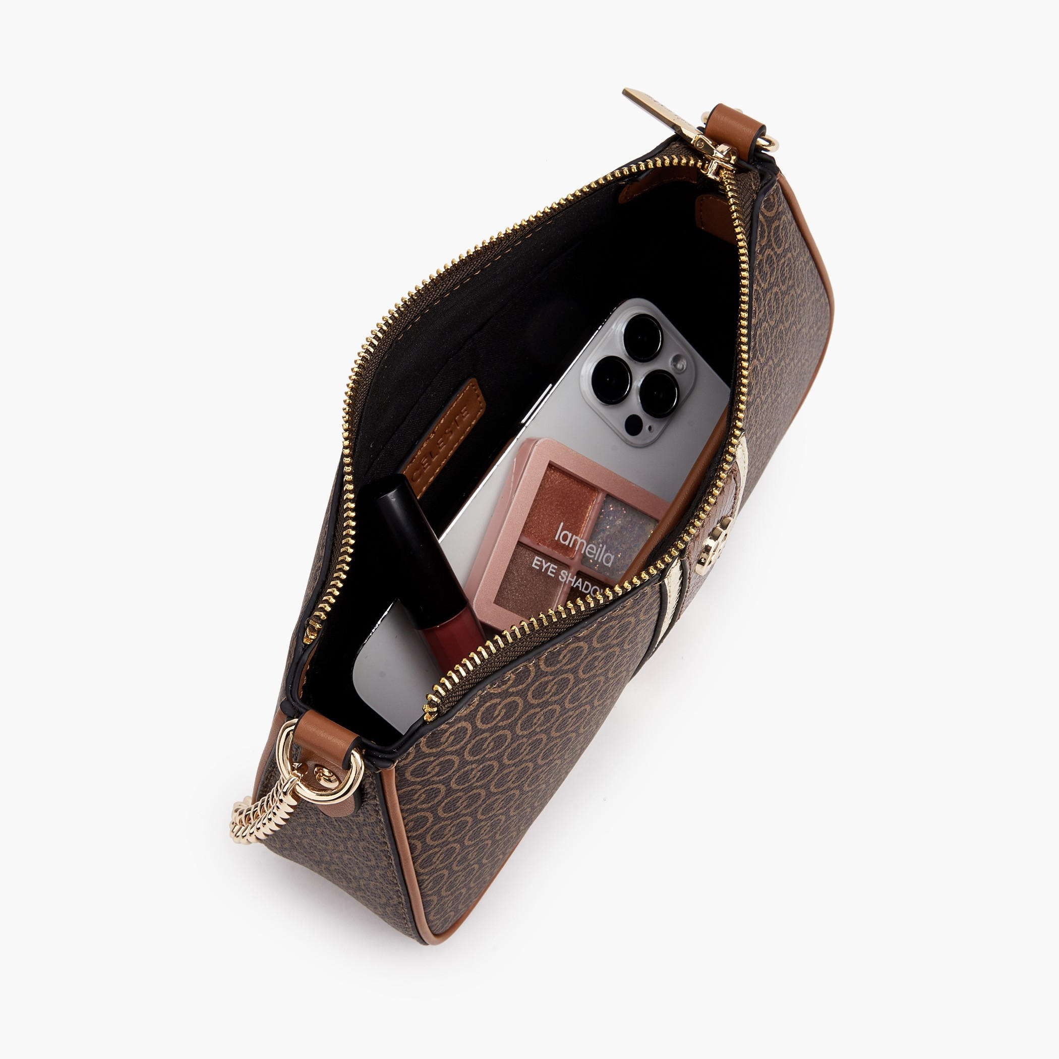 Celeste Monogram Print Shoulder Bag with Detachable Strap-women-bagsandwallets-handbags-image-8