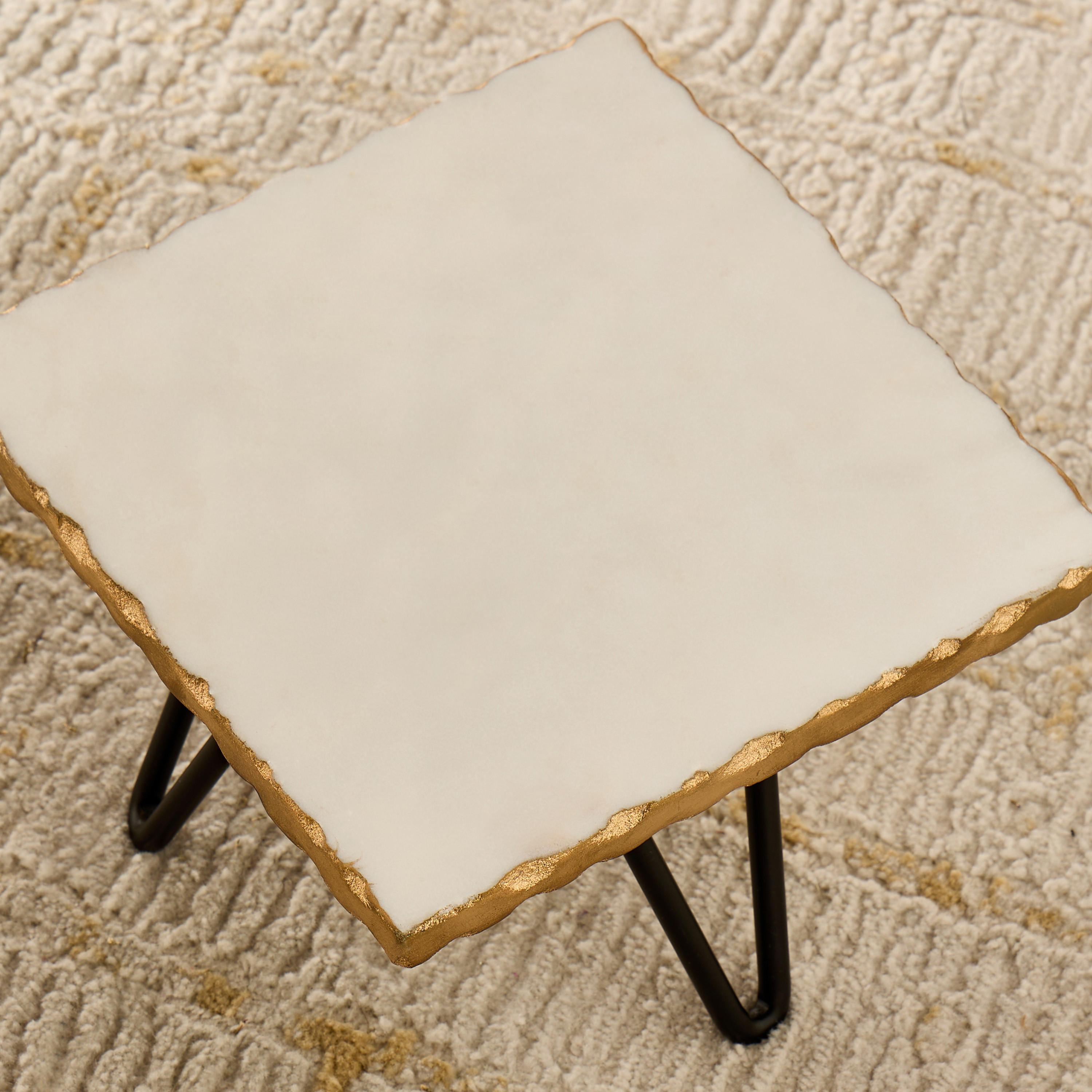 Foil Detail Marble Plant Stand - 20x27 cms-household-gardenandoutdoor-trellisandstands-plantstands-image-4