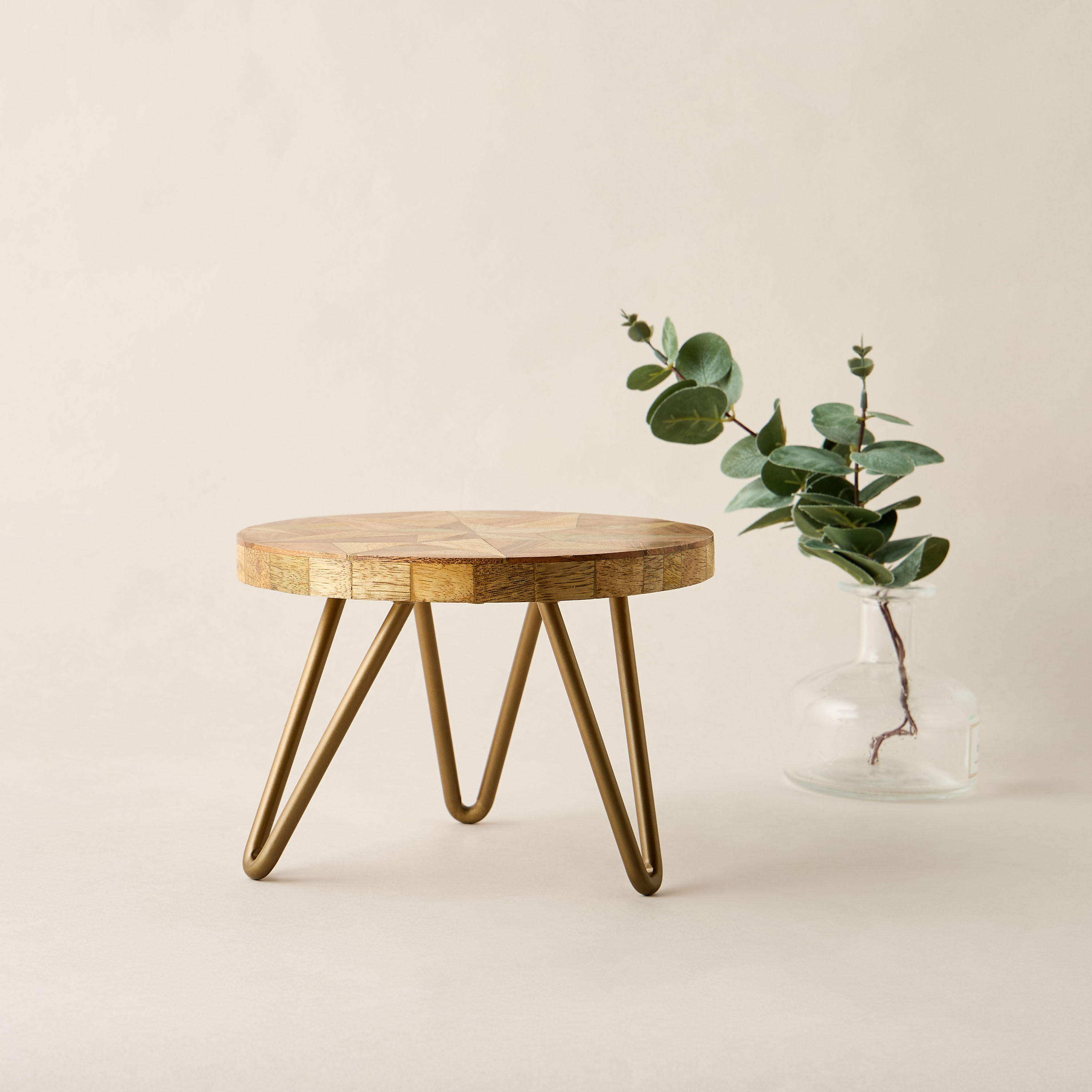 Geometric Textured Top Plant Stand - 20x20 cms-household-gardenandoutdoor-trellisandstands-plantstands-image-1