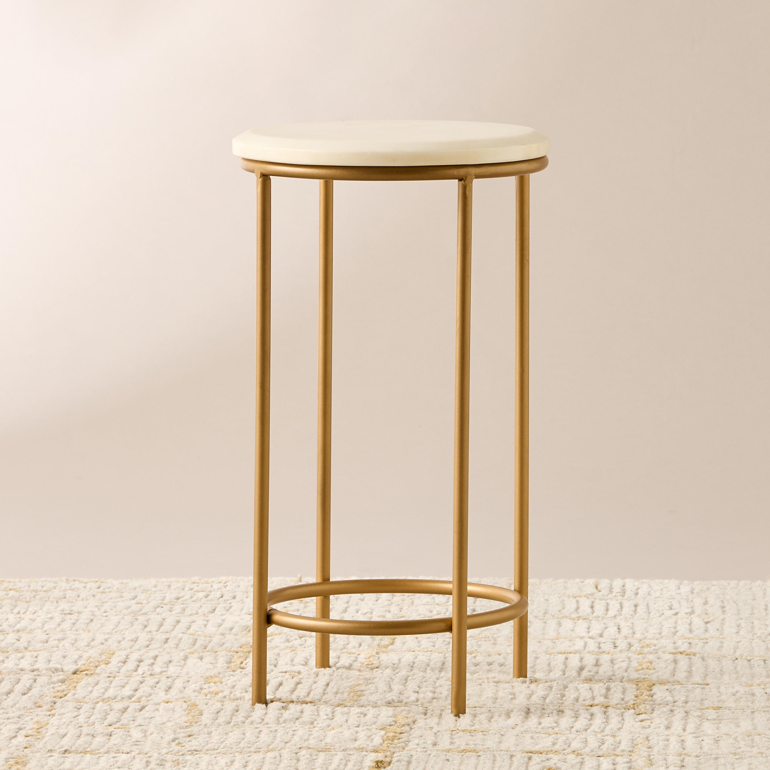Beveled Marble Top Plant Stand - 20x38 cms-household-gardenandoutdoor-trellisandstands-plantstands-image-2