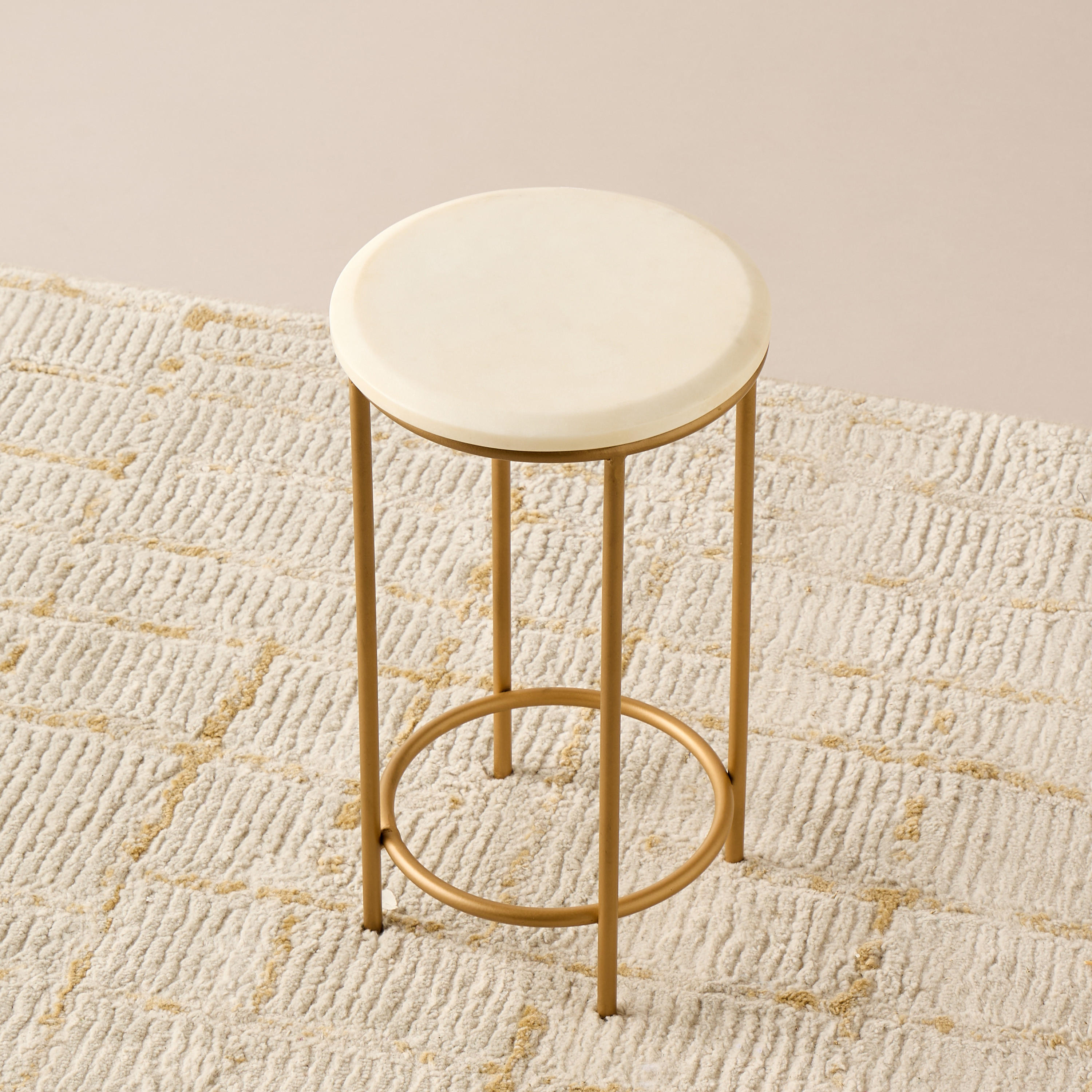 Beveled Marble Top Plant Stand - 20x38 cms-household-gardenandoutdoor-trellisandstands-plantstands-image-3