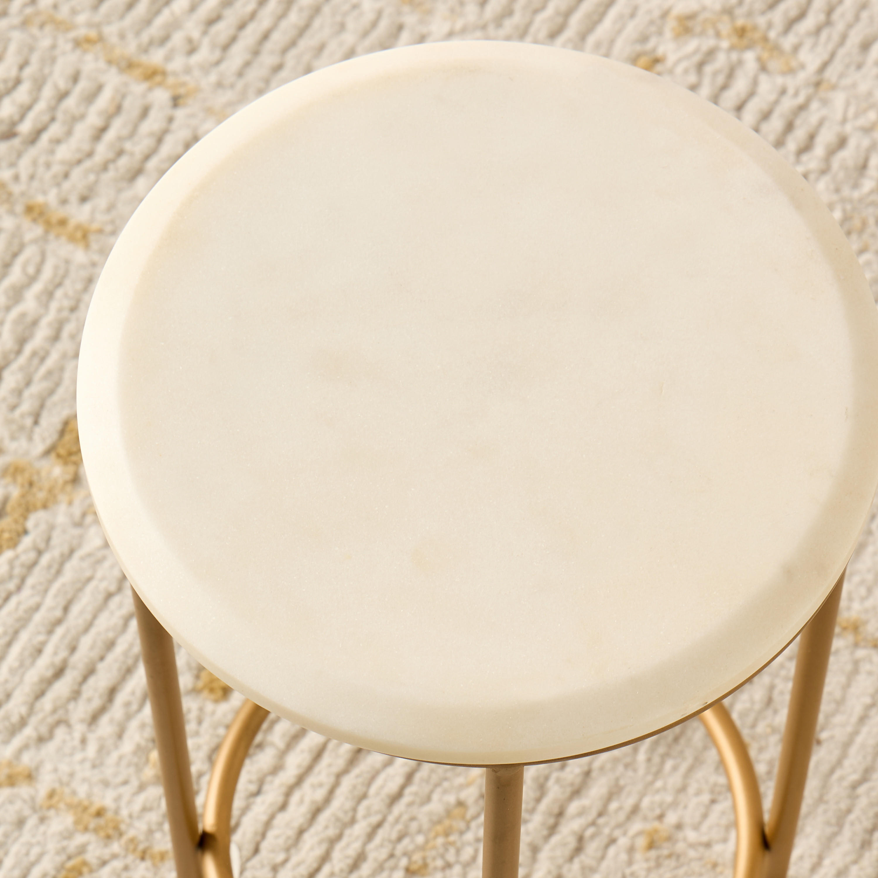 Beveled Marble Top Plant Stand - 20x38 cms-household-gardenandoutdoor-trellisandstands-plantstands-image-4