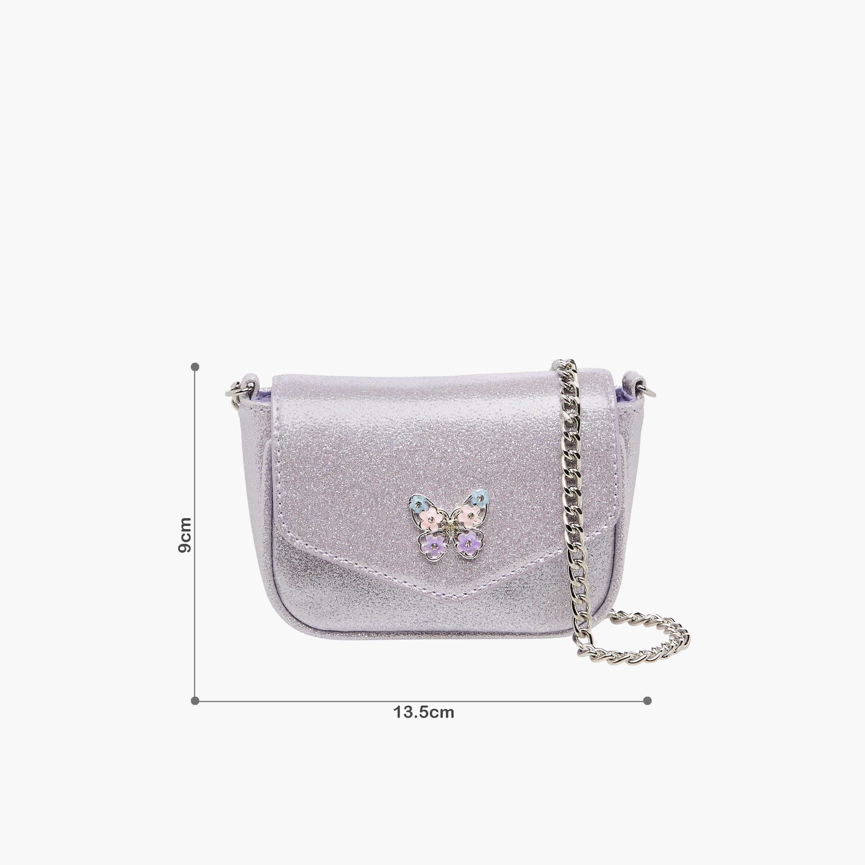 Celeste Butterfly Embellished Crossbody Bag with Chain Strap-girls-accessories-bags-image-2