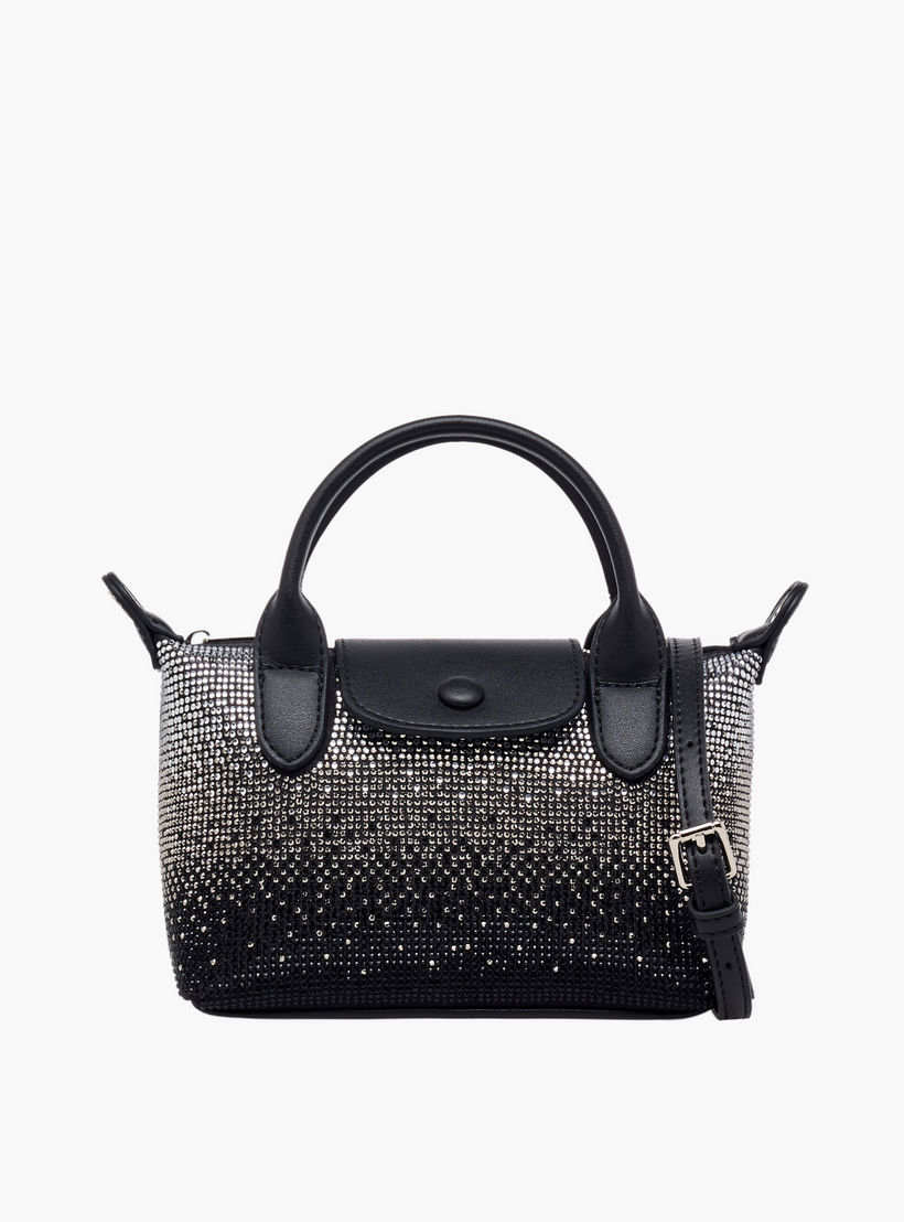 Missy Embellished Mini Tote Bag with Adjustable Strap-women-bagsandwallets-handbags-image-1
