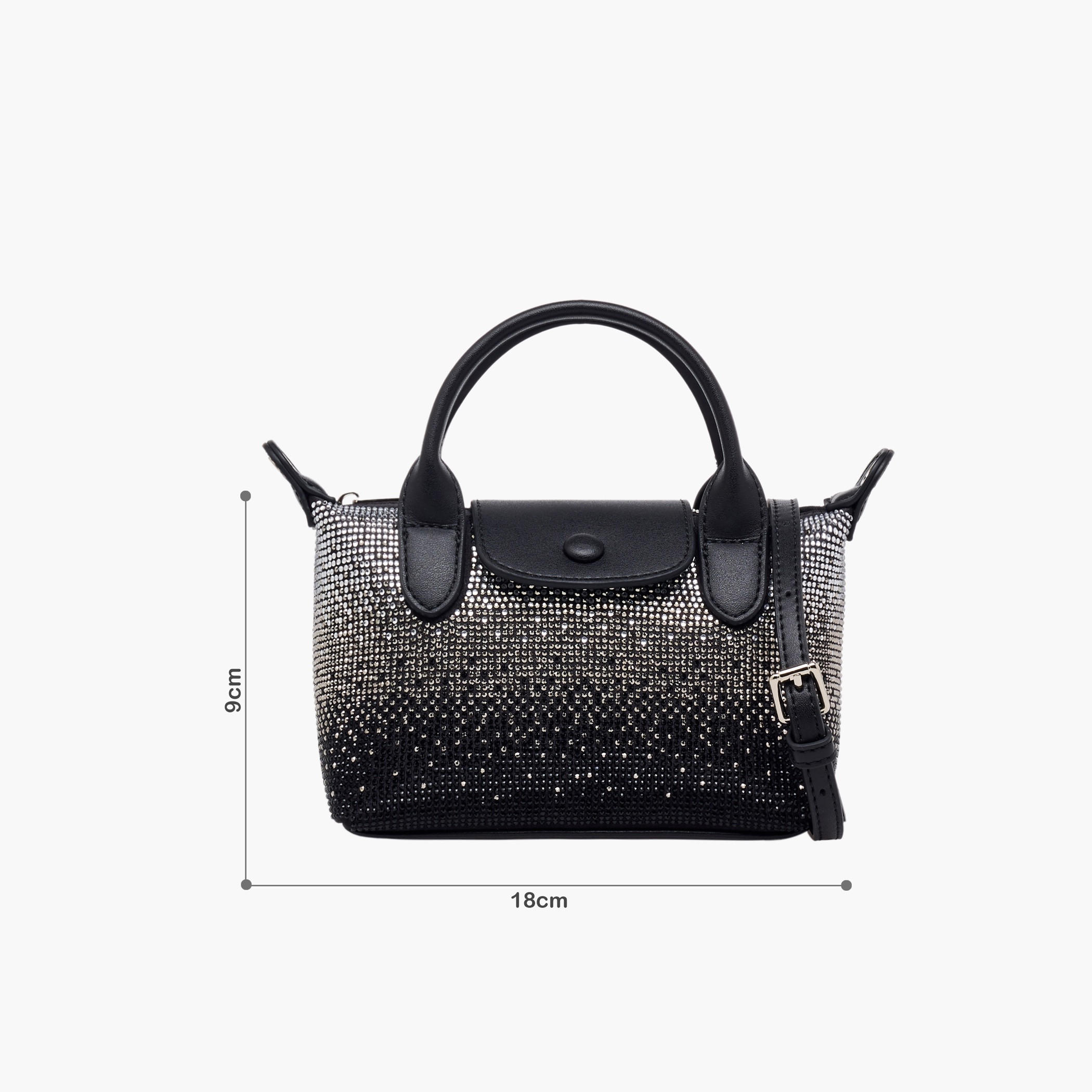 Missy Embellished Mini Tote Bag with Adjustable Strap-women-bagsandwallets-handbags-image-2