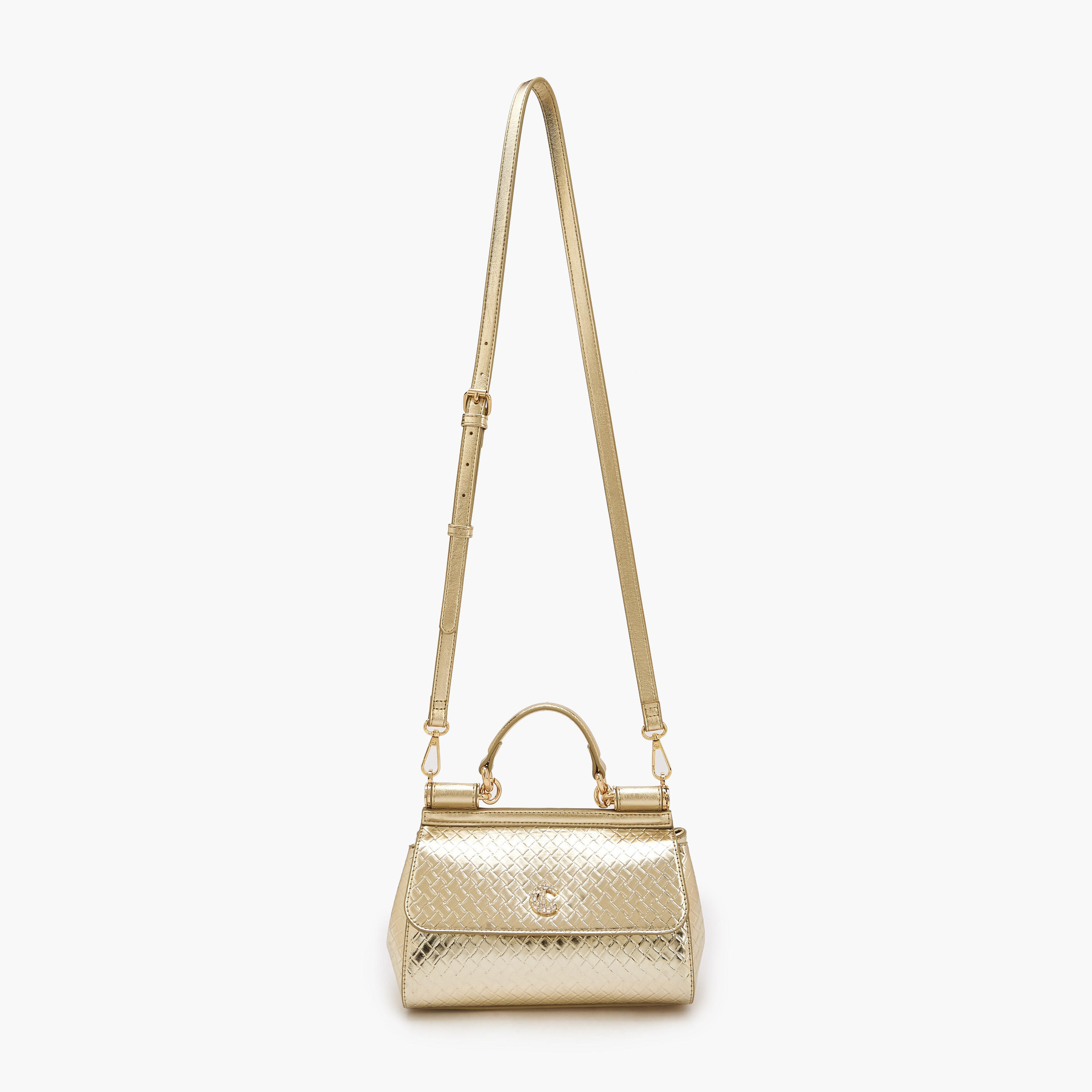 Le Confort Weave Textured Satchel Bag with Detachable Strap-women-bagsandwallets-handbags-image-2