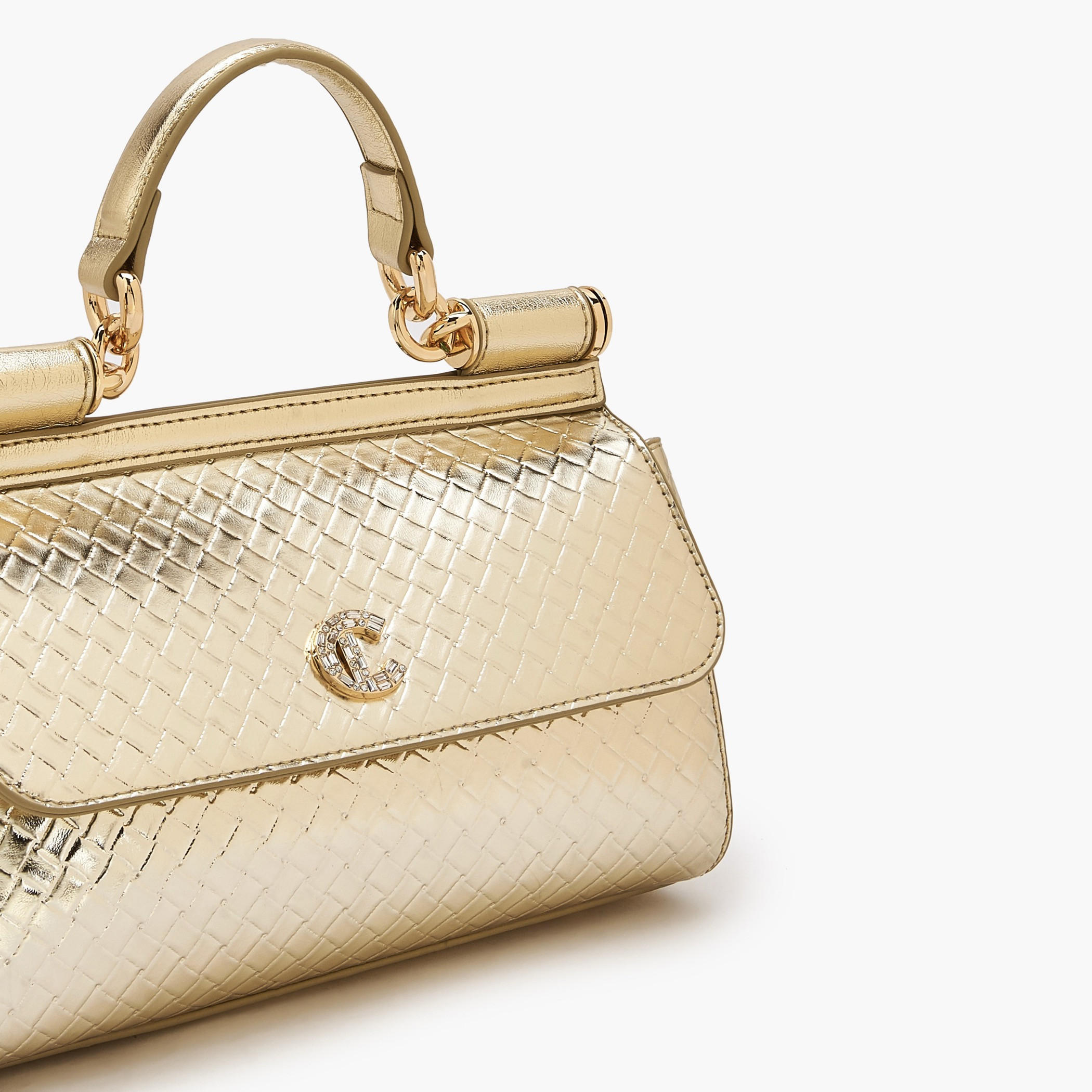 Le Confort Weave Textured Satchel Bag with Detachable Strap-women-bagsandwallets-handbags-image-4