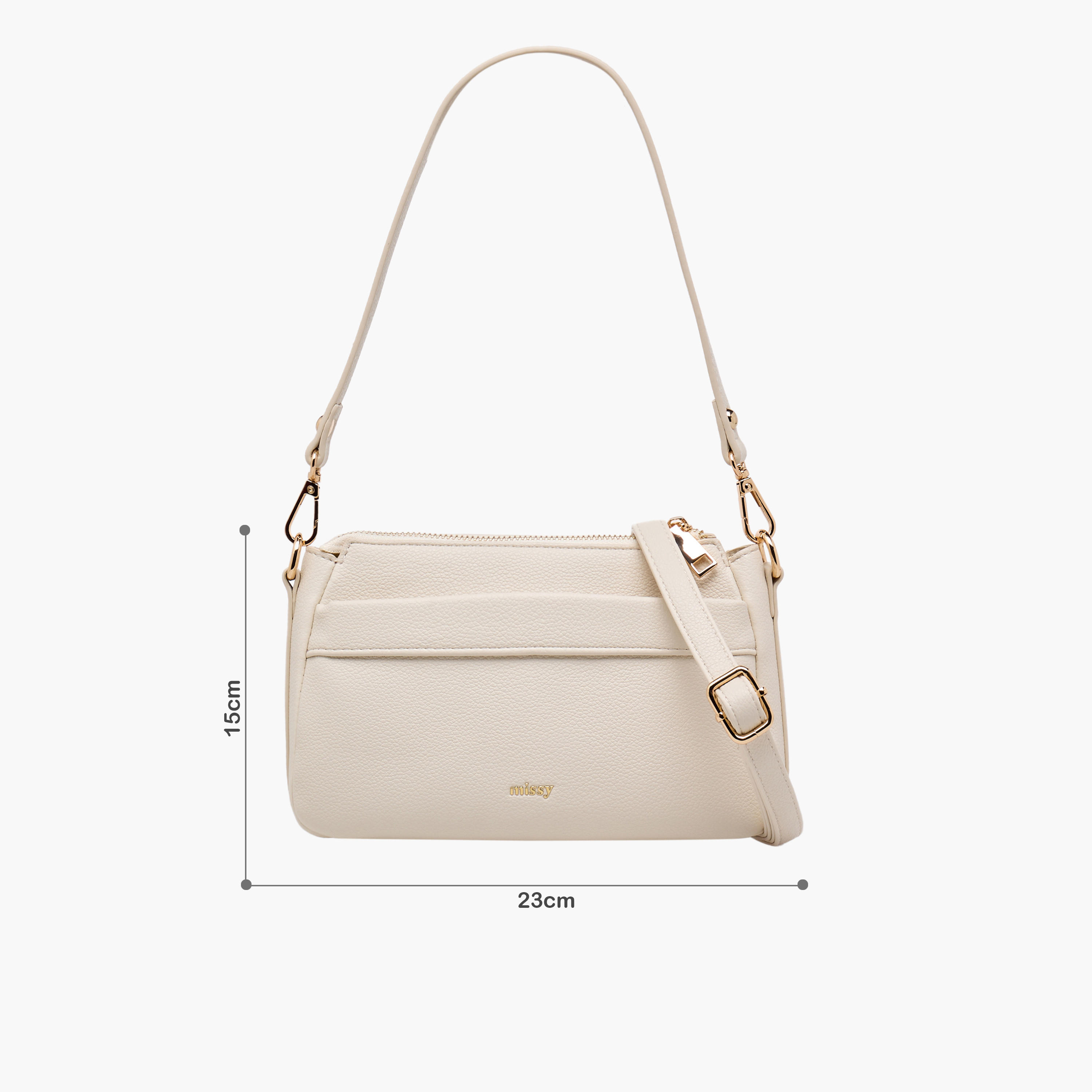 Missy Ruched Shoulder Bag with Strap-women-bagsandwallets-handbags-image-2