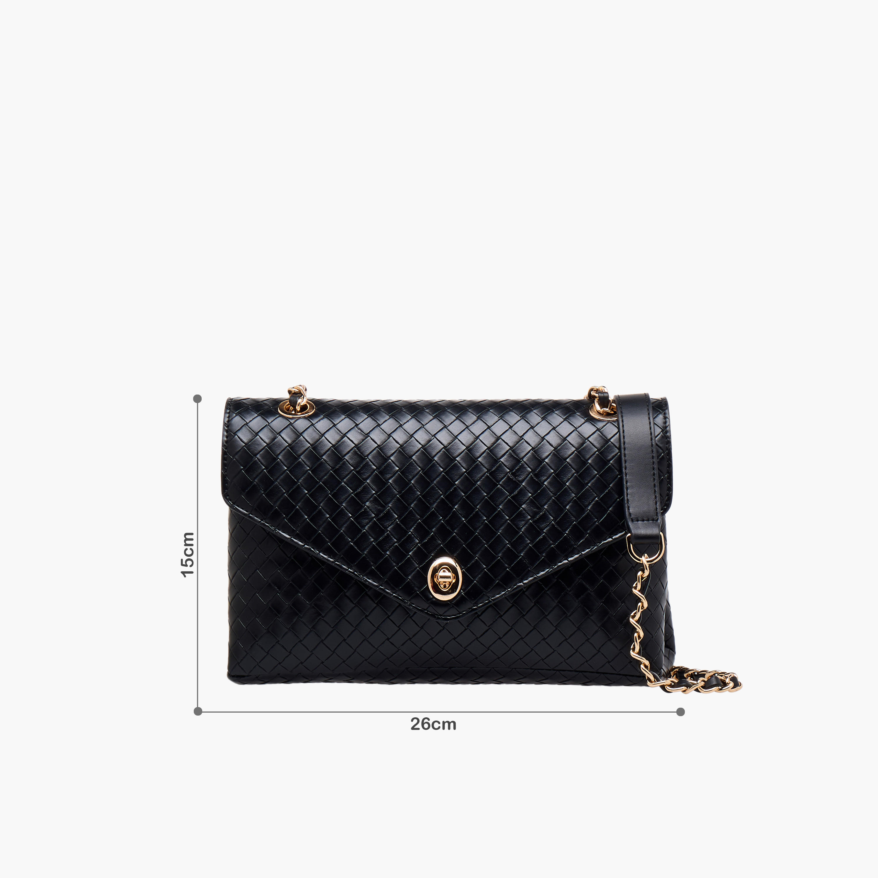 Le Confort Weave Textured Crossbody Bag with Chain Strap-women-bagsandwallets-handbags-image-2