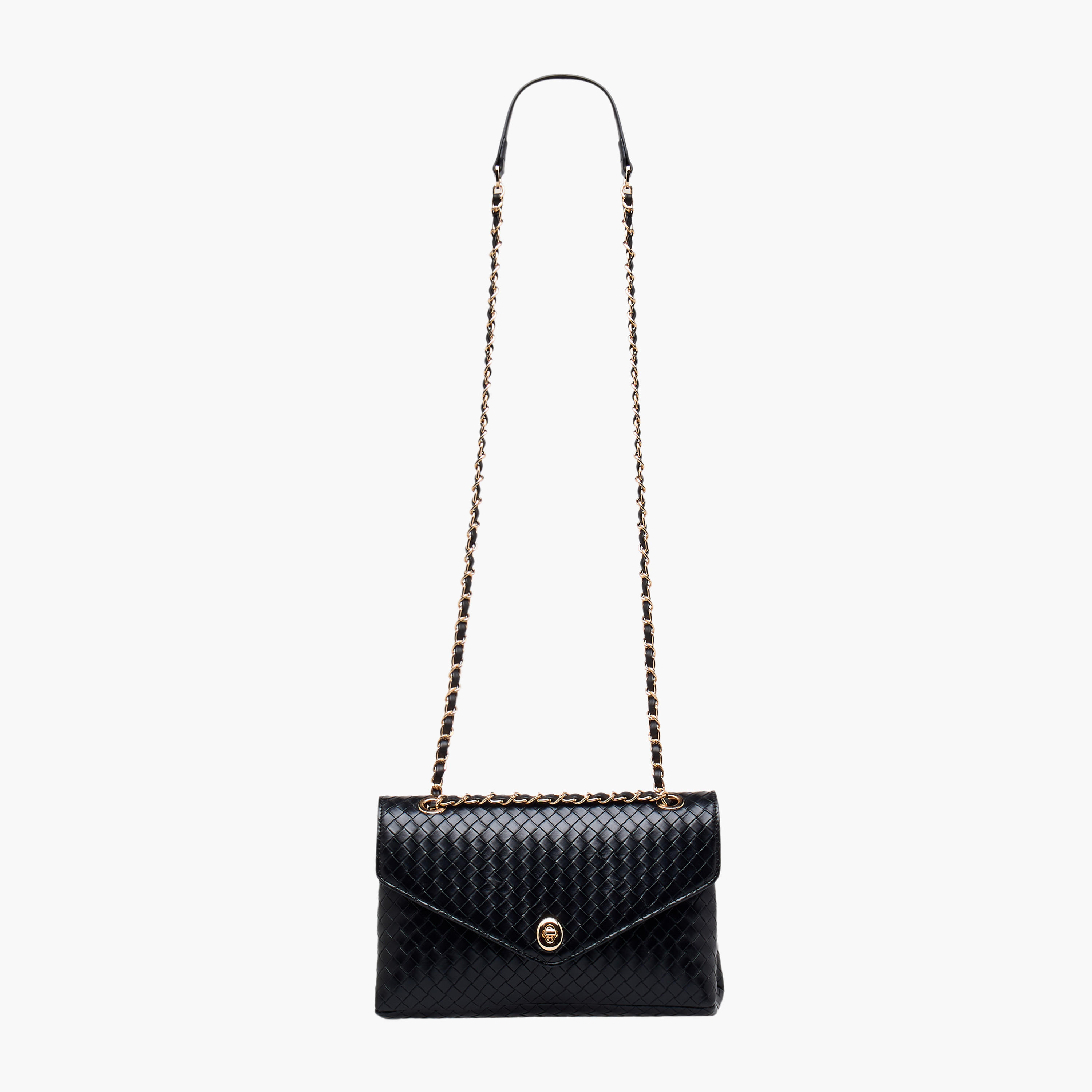 Le Confort Weave Textured Crossbody Bag with Chain Strap-women-bagsandwallets-handbags-image-4