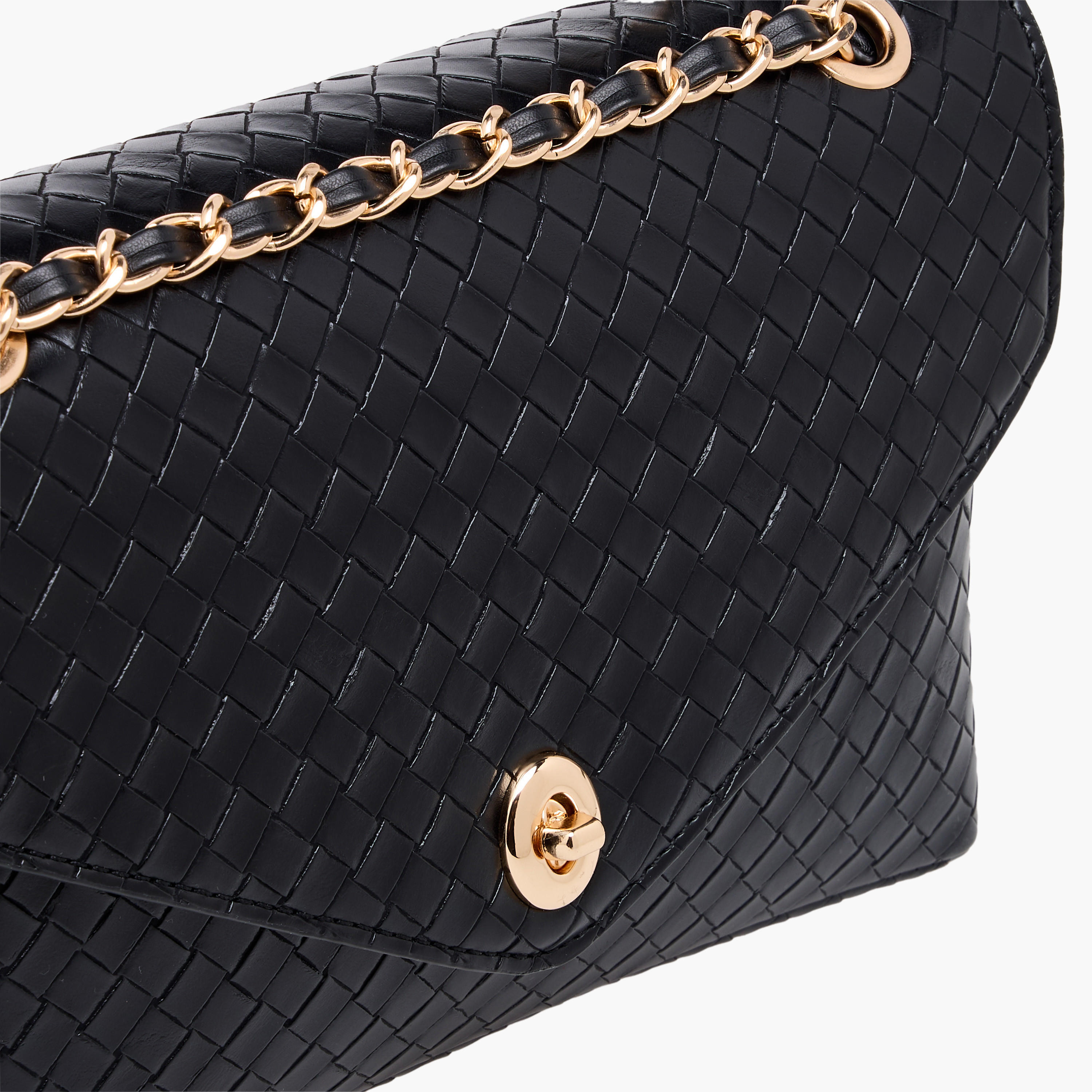 Le Confort Weave Textured Crossbody Bag with Chain Strap-women-bagsandwallets-handbags-image-6