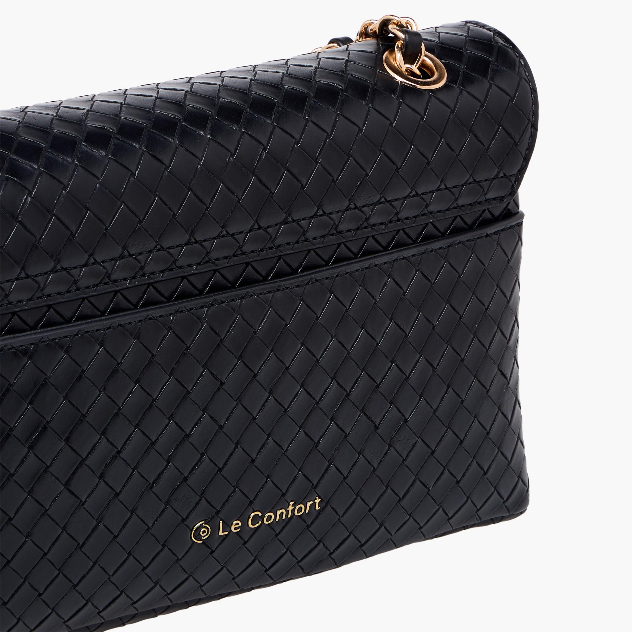 Le Confort Weave Textured Crossbody Bag with Chain Strap-women-bagsandwallets-handbags-image-7