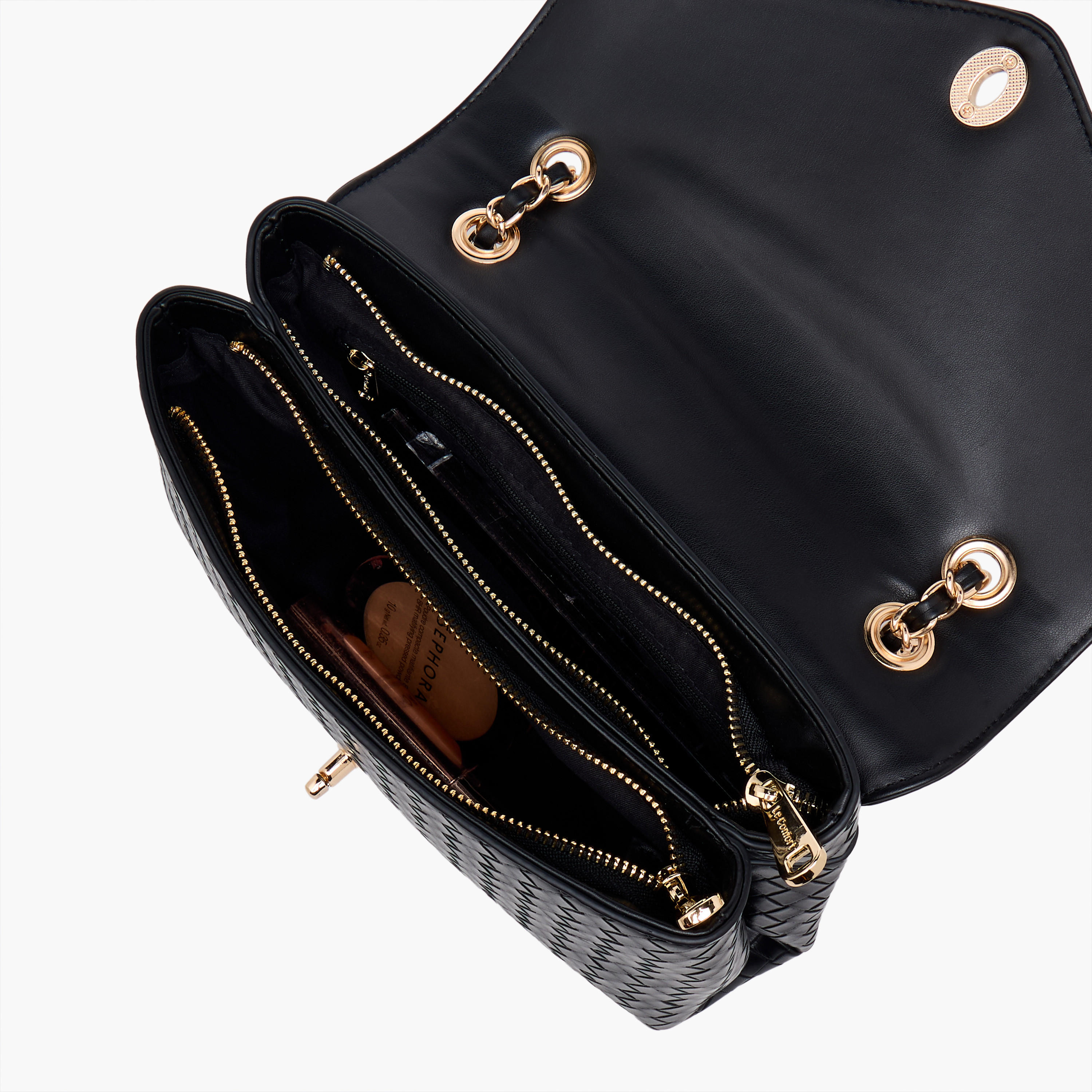 Le Confort Weave Textured Crossbody Bag with Chain Strap-women-bagsandwallets-handbags-image-9