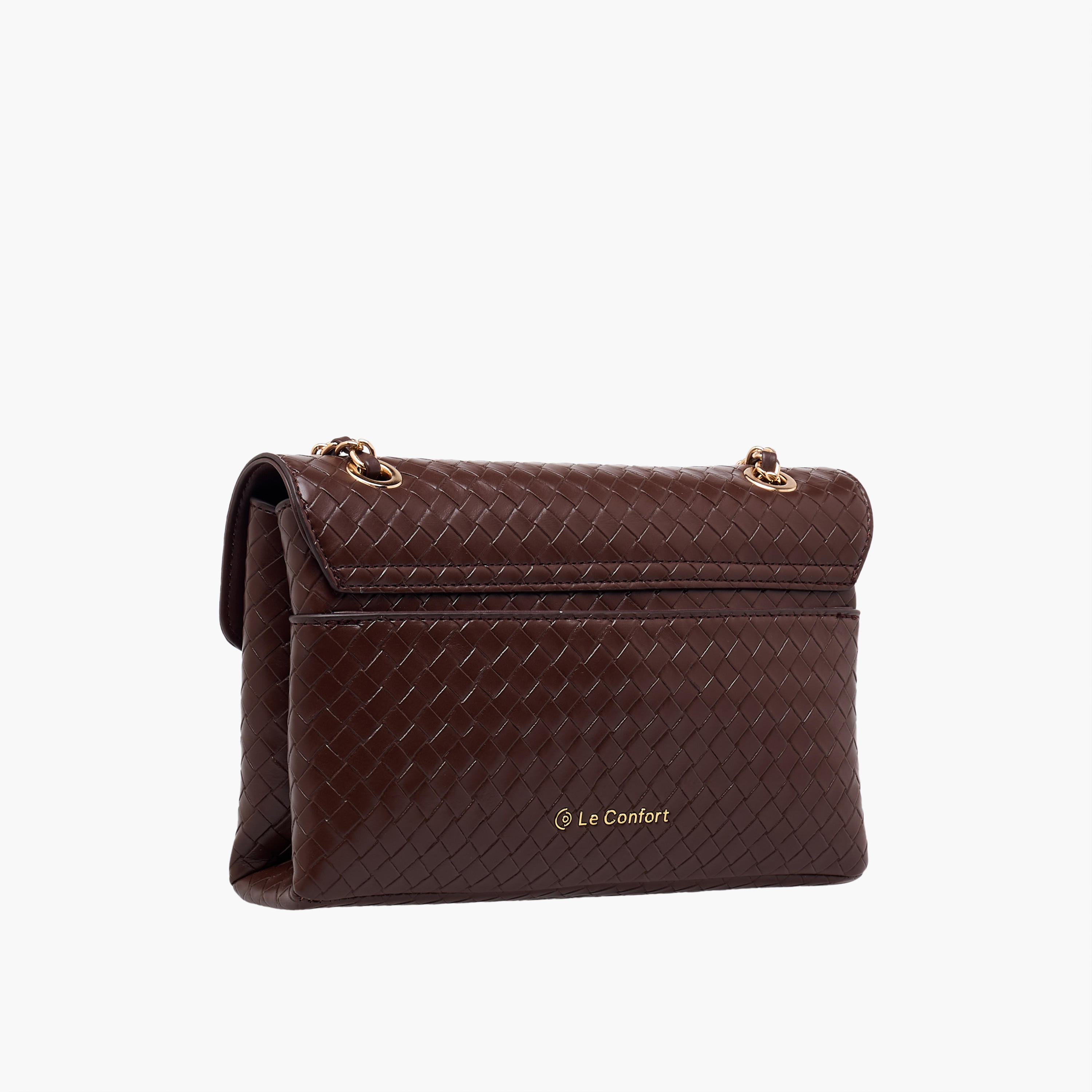 Le Confort Weave Textured Crossbody Bag with Chain Strap-women-bagsandwallets-handbags-image-5
