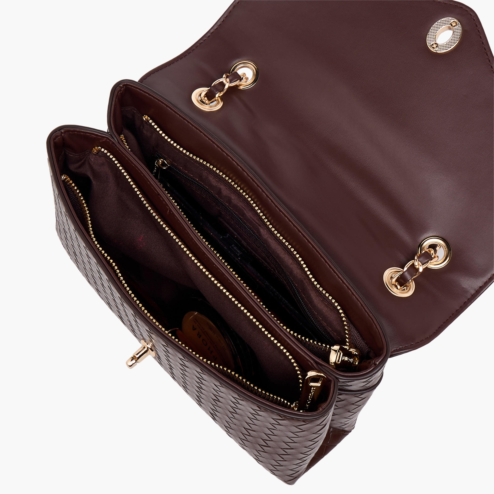 Le Confort Weave Textured Crossbody Bag with Chain Strap-women-bagsandwallets-handbags-image-9