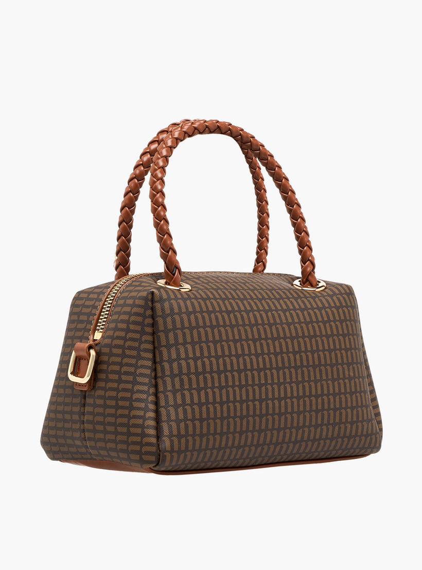 شنطة توت بطبعات مونوجرام ومقبض مزدوج من ميسي-women-bagsandwallets-handbags-image-4