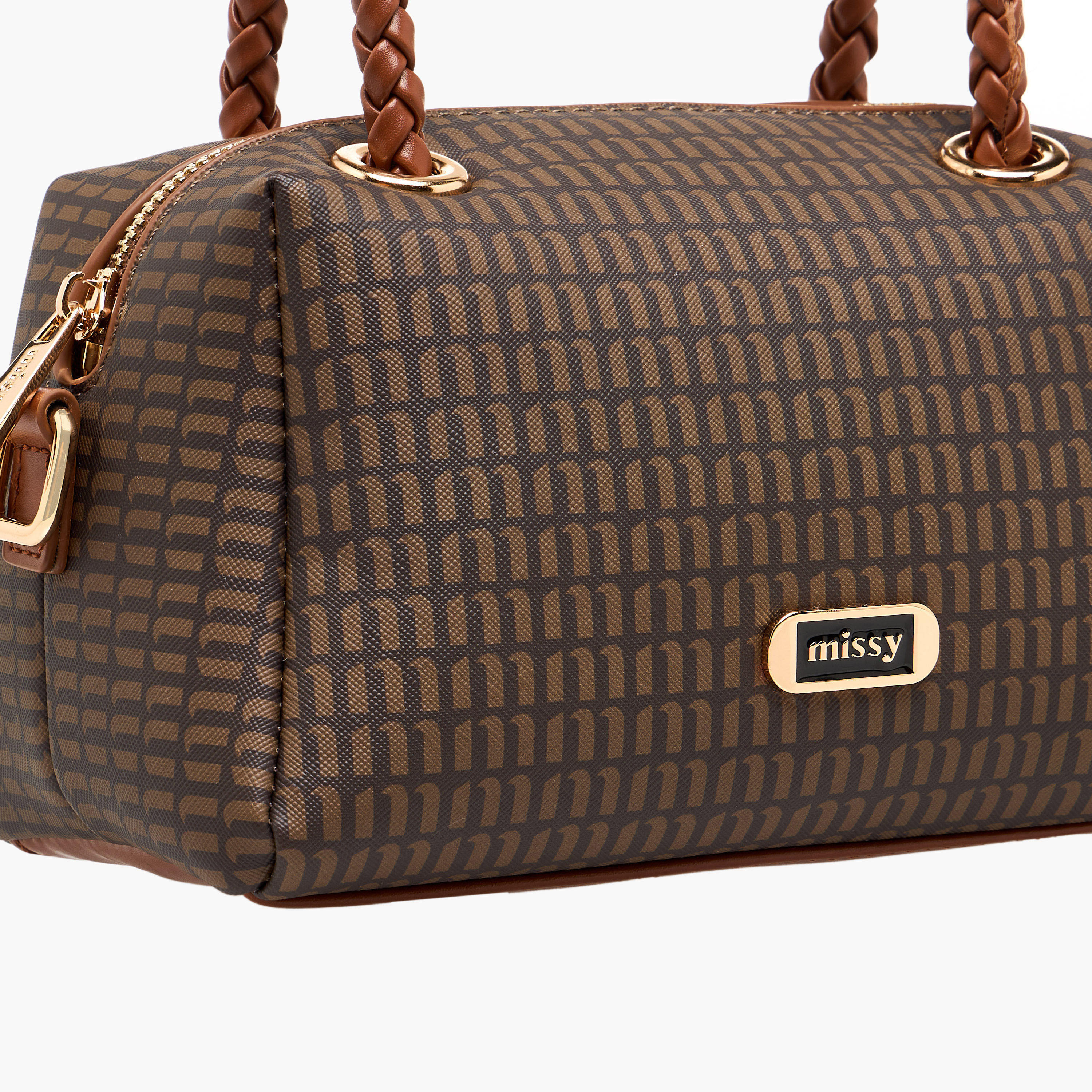 Missy Monogram Print Tote Bag with Braided Double Handle-women-bagsandwallets-handbags-image-5