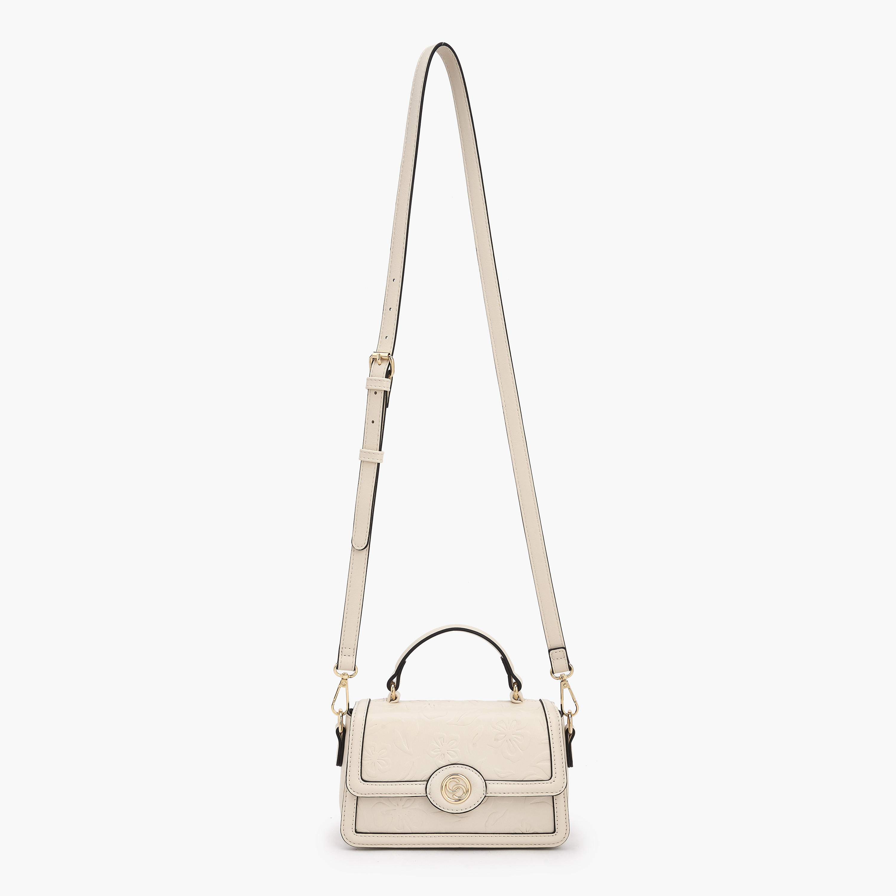 Celeste Floral Debossed Satchel Bag with Grab Handle-women-bagsandwallets-handbags-image-2