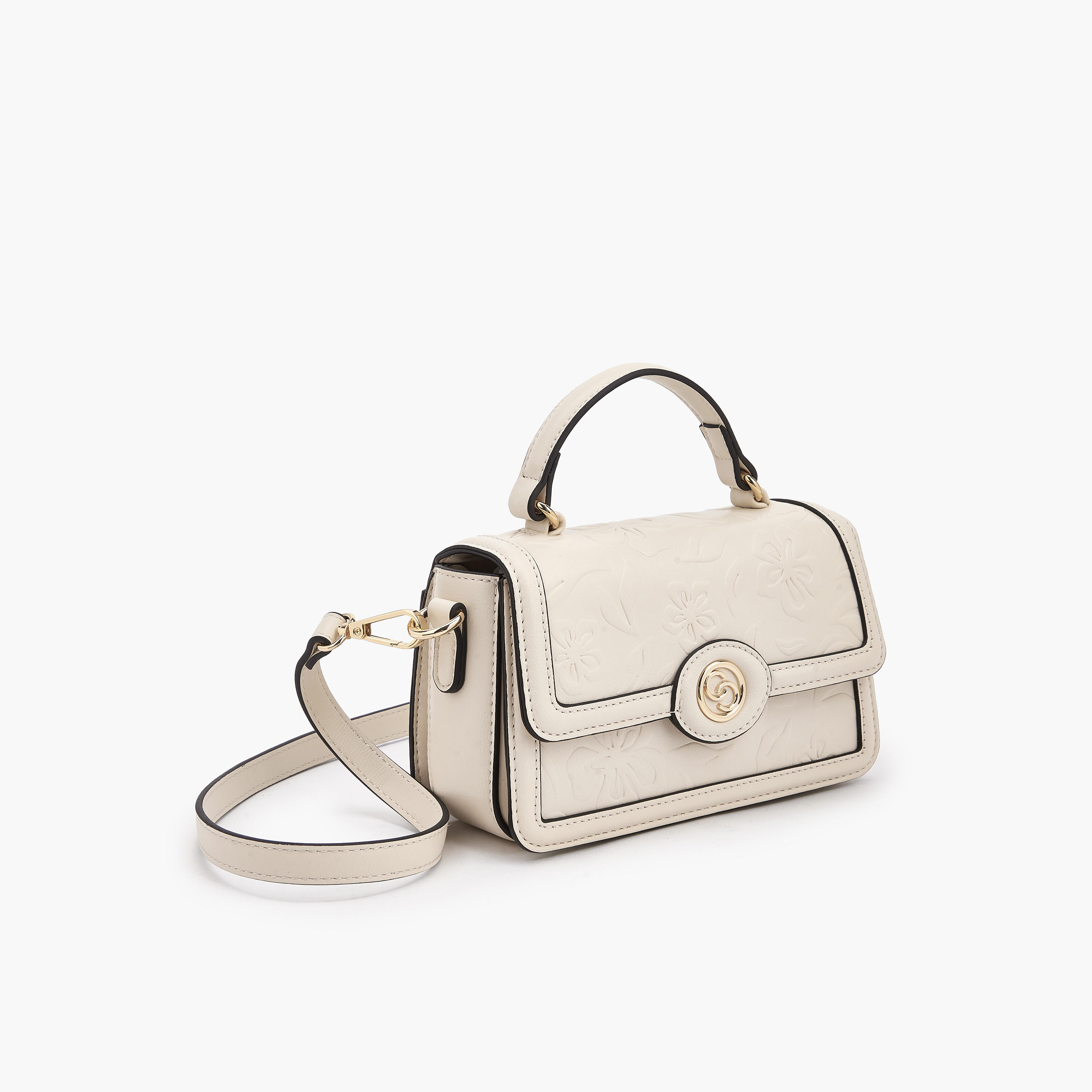 Celeste Floral Debossed Satchel Bag with Grab Handle-women-bagsandwallets-handbags-image-3