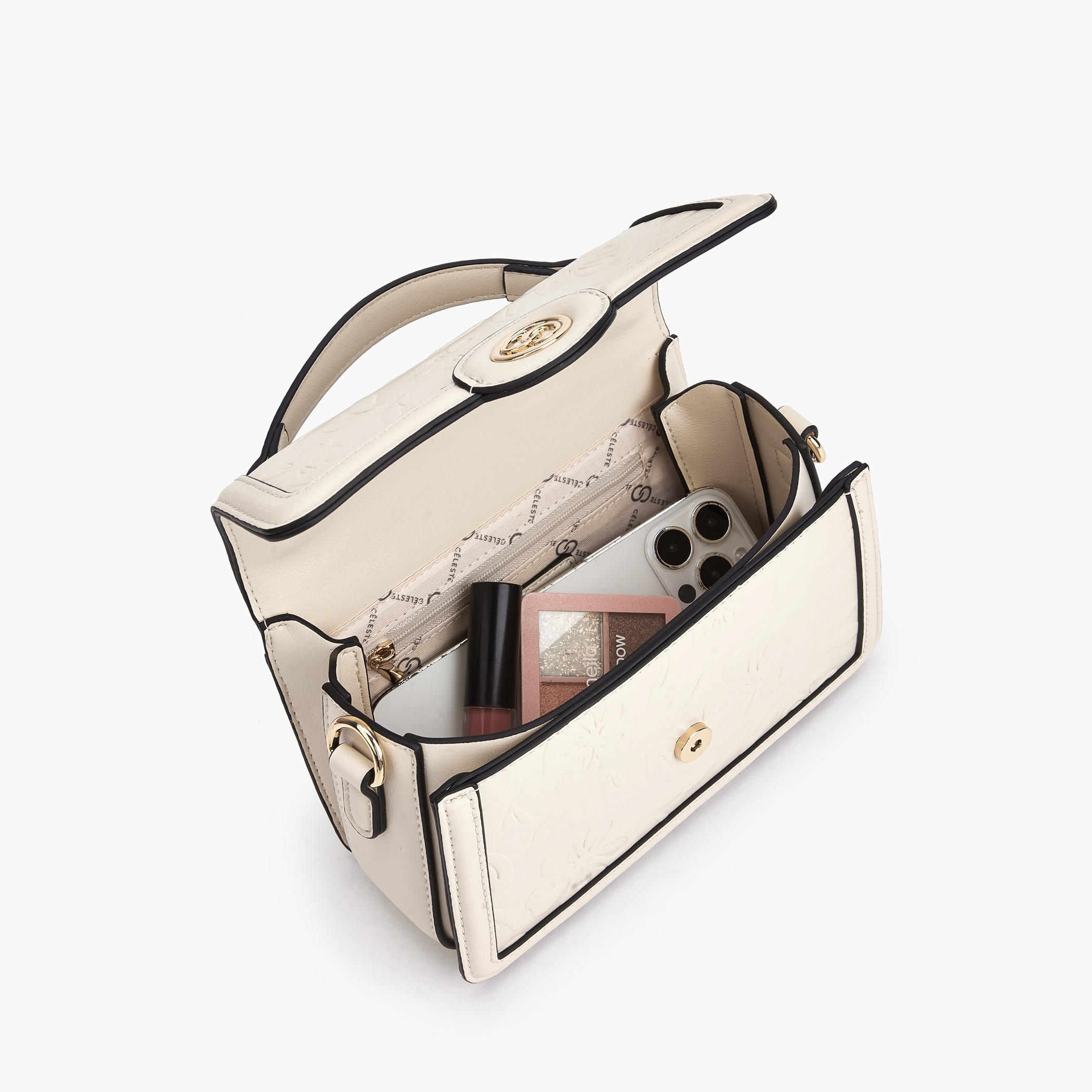 Celeste Floral Debossed Satchel Bag with Grab Handle-women-bagsandwallets-handbags-image-7