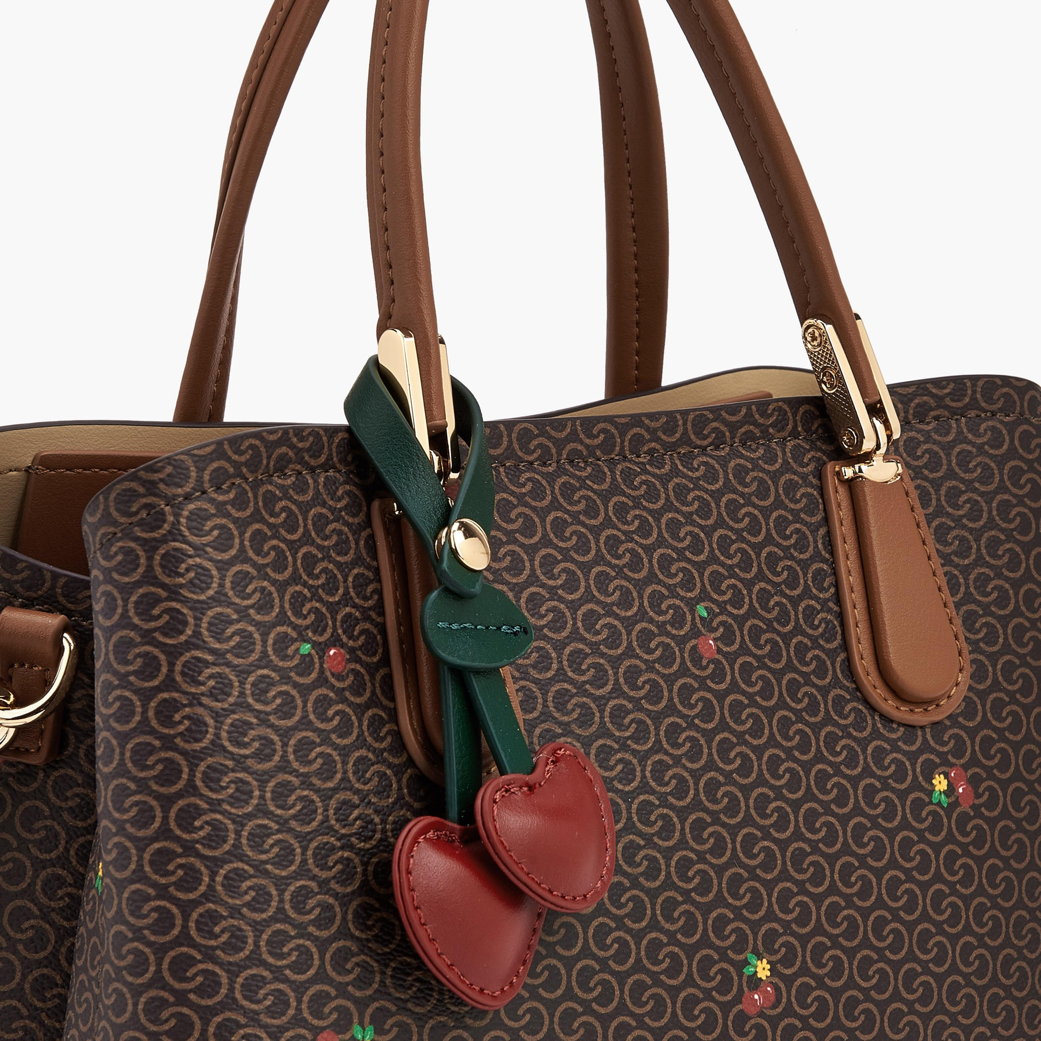 Celeste Monogram Cherry Print Tote Bag with Double Handles-women-bagsandwallets-handbags-image-5