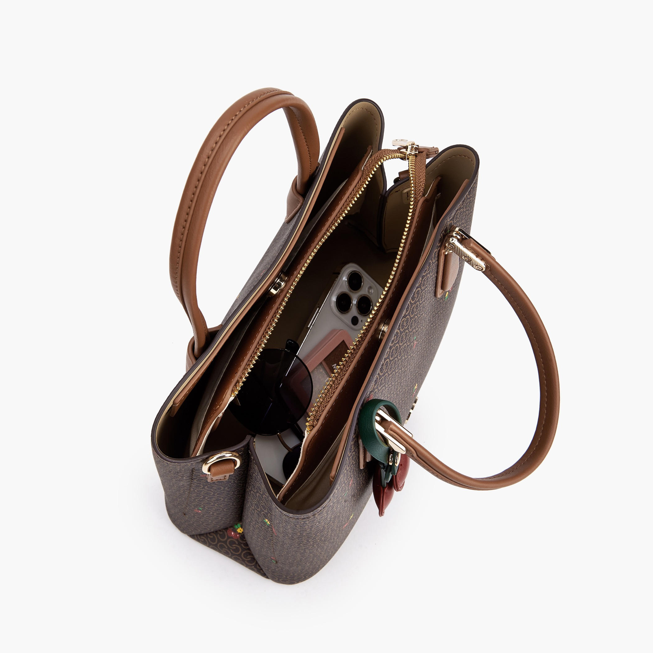 Celeste Monogram Cherry Print Tote Bag with Double Handles-women-bagsandwallets-handbags-image-8