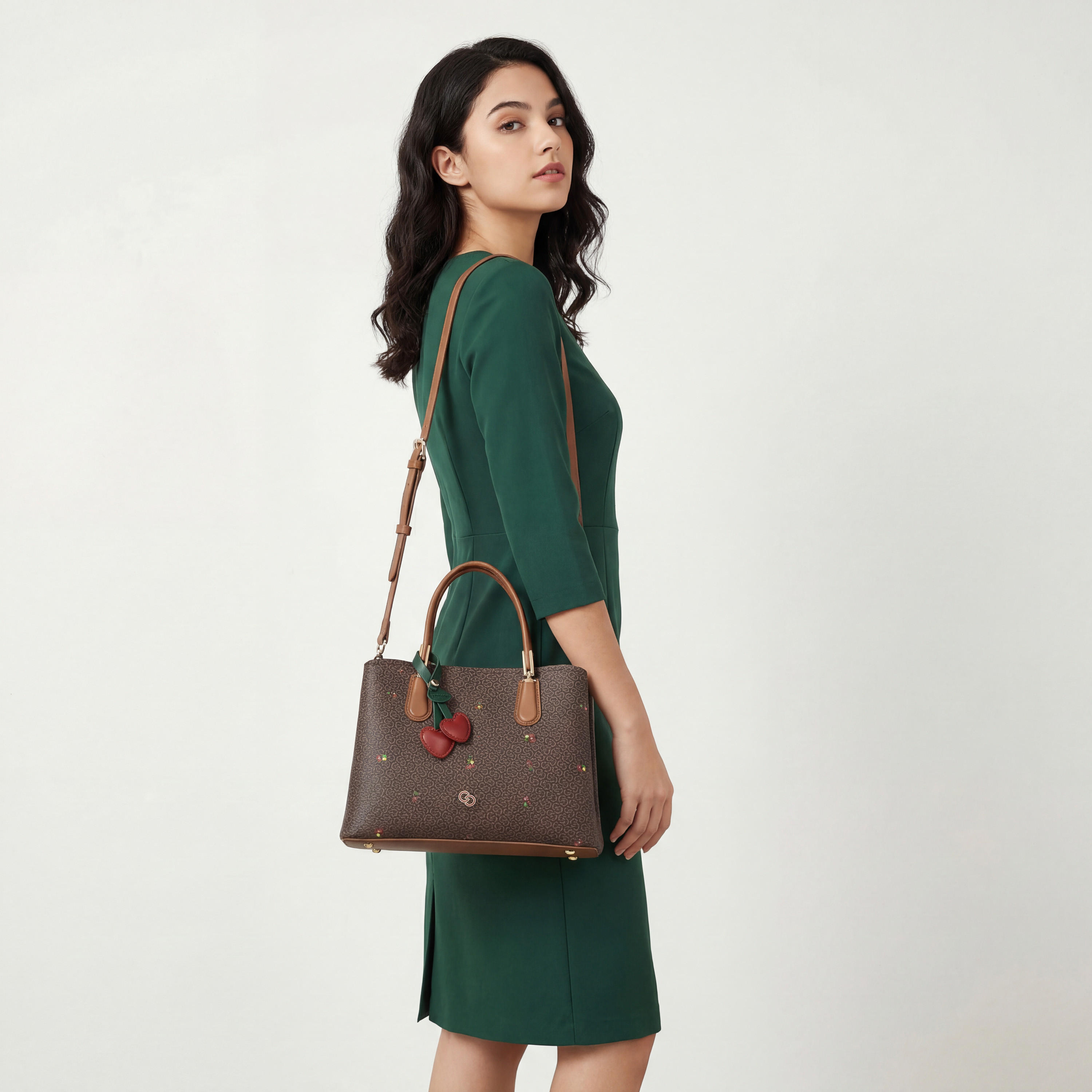 Celeste Monogram Cherry Print Tote Bag with Double Handles-women-bagsandwallets-handbags-image-2