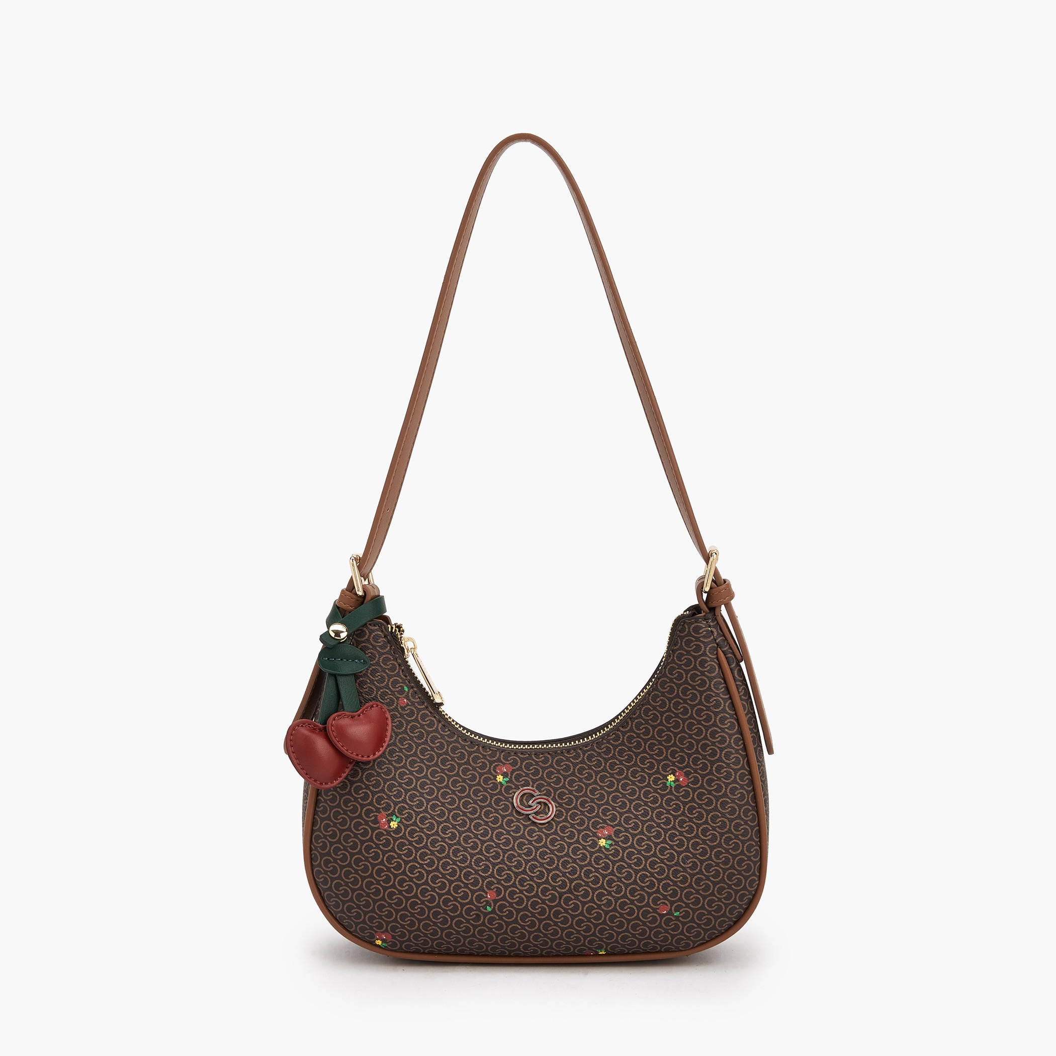 شنطة كتف بمقبض وطبعات كرز مونوجرام من سيليست-women-bagsandwallets-handbags-image-1