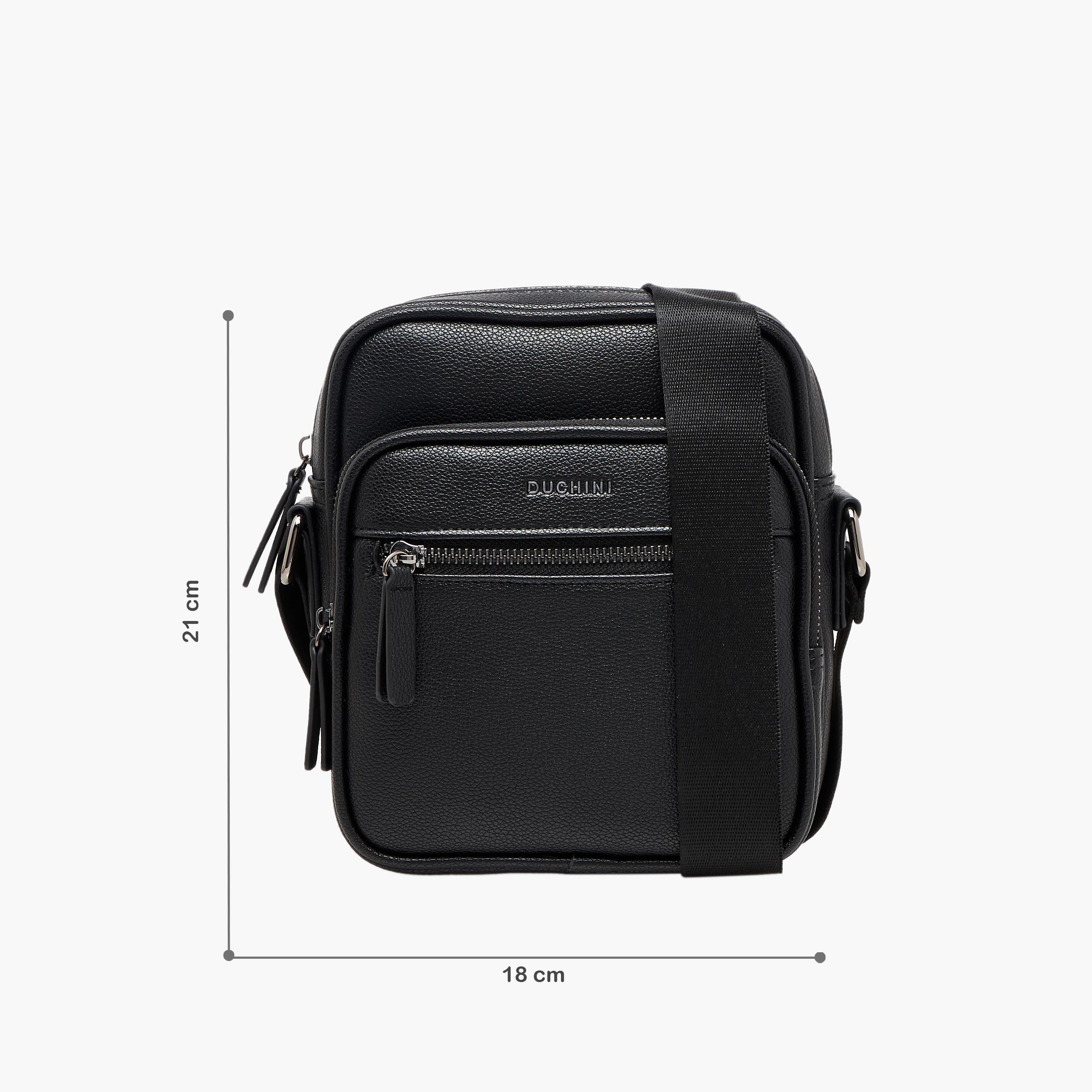 Duchini Men Solid Crossbody Bag-men-bags-image-2