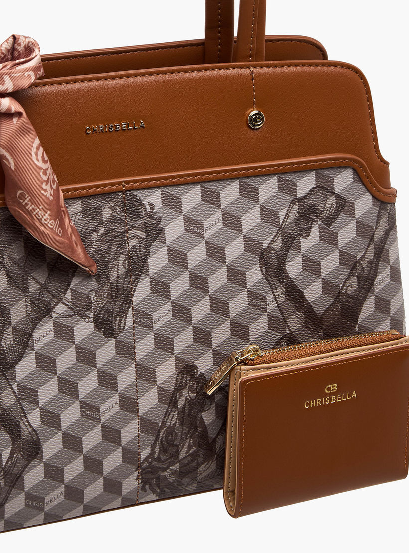 Chrisbella Scarf Accent Tote Bag with Wallet-women-bagsandwallets-handbags-image-5