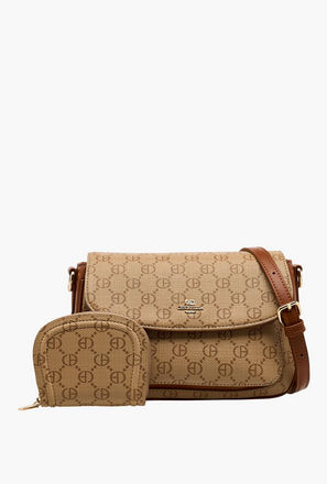 Chrisbella Monogram Print Crossbody Bag with Wallet-women-image-1