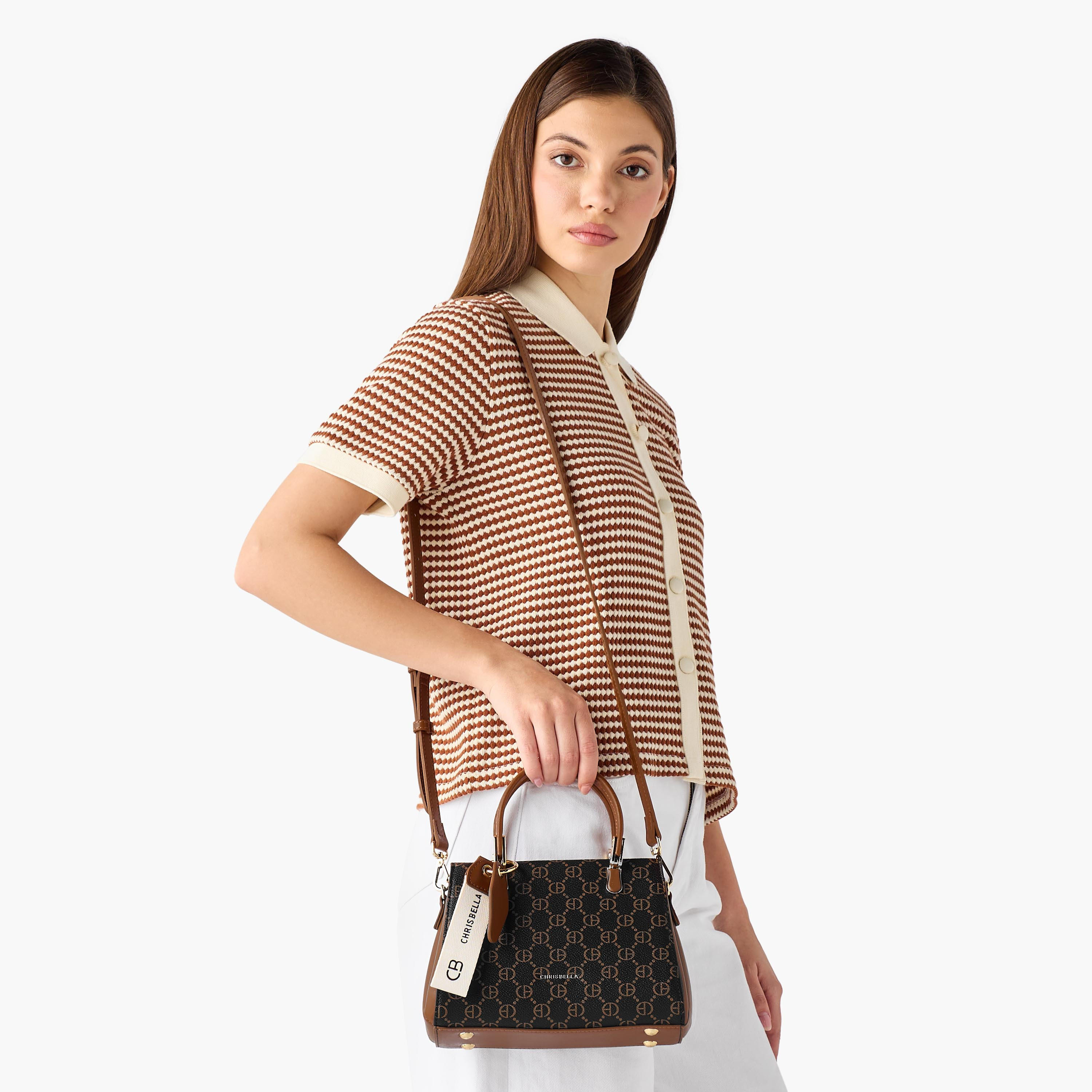 شنطة ساتشيل بطبعات مع محفظة من كريسبيلا-women-bagsandwallets-handbags-image-2