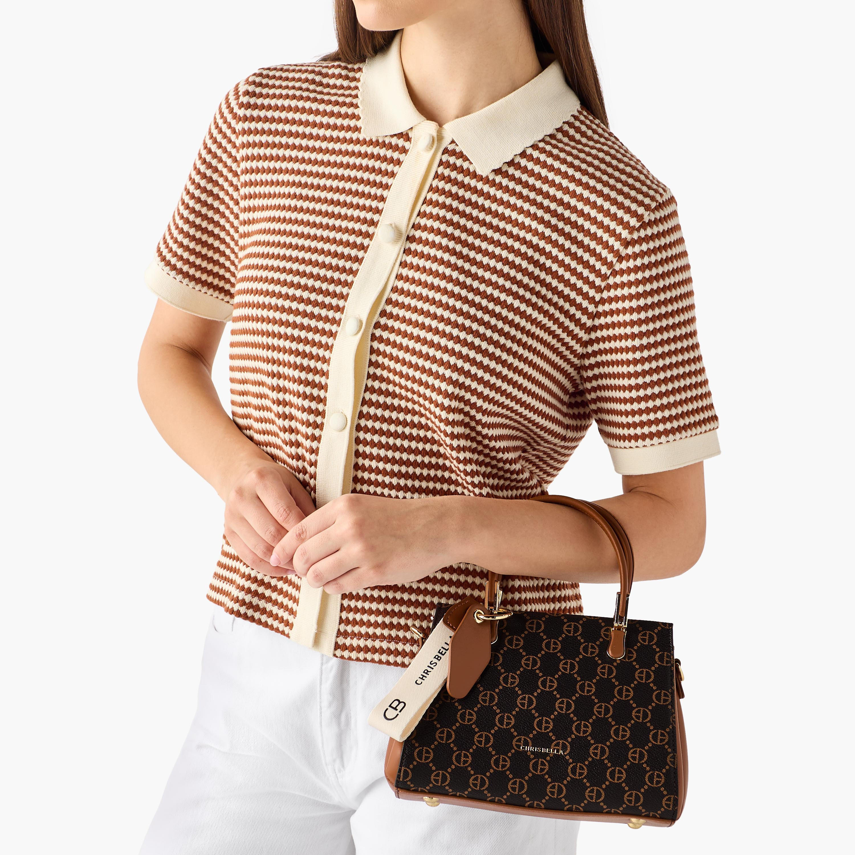 شنطة ساتشيل بطبعات مع محفظة من كريسبيلا-women-bagsandwallets-handbags-image-4