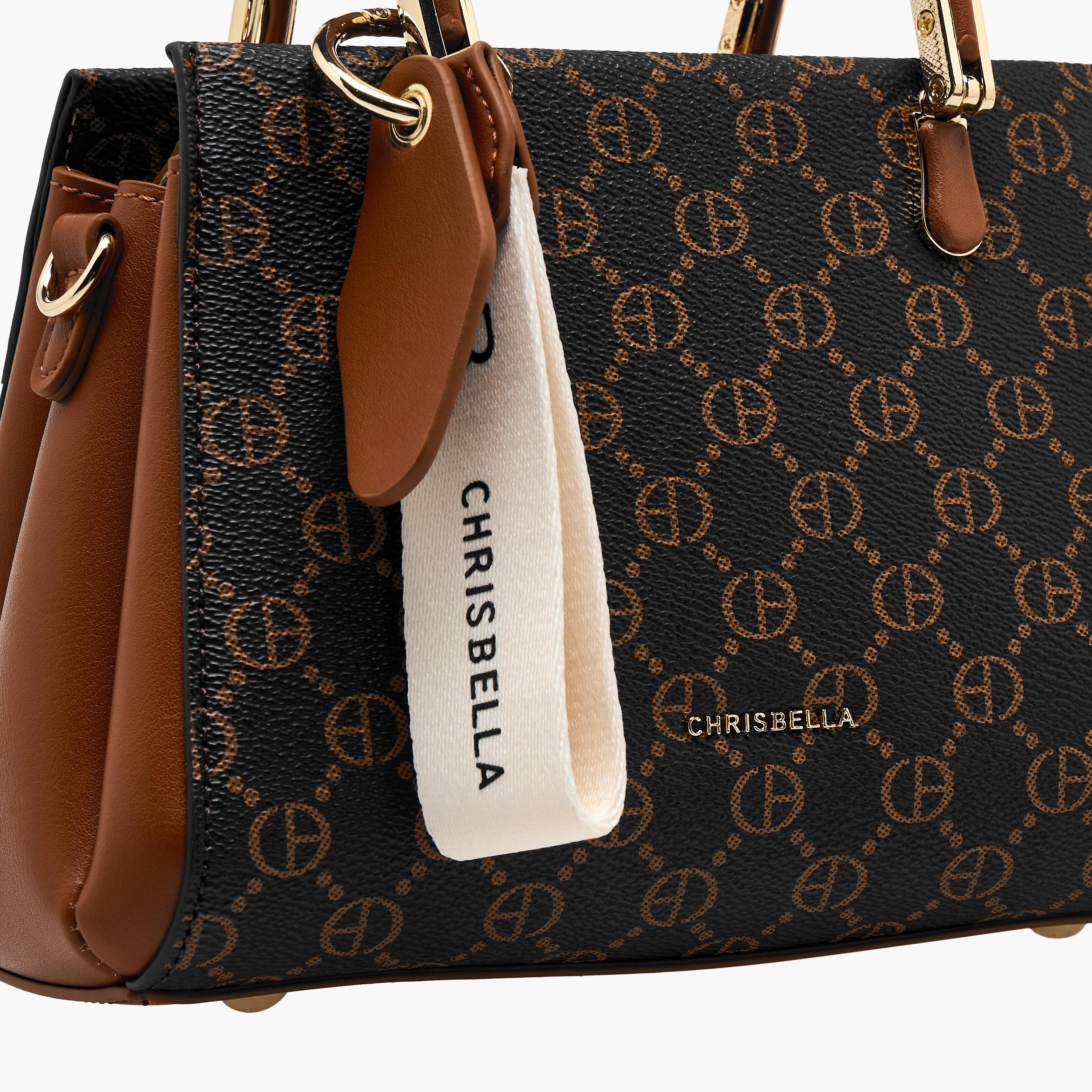 شنطة ساتشيل بطبعات مع محفظة من كريسبيلا-women-bagsandwallets-handbags-image-8