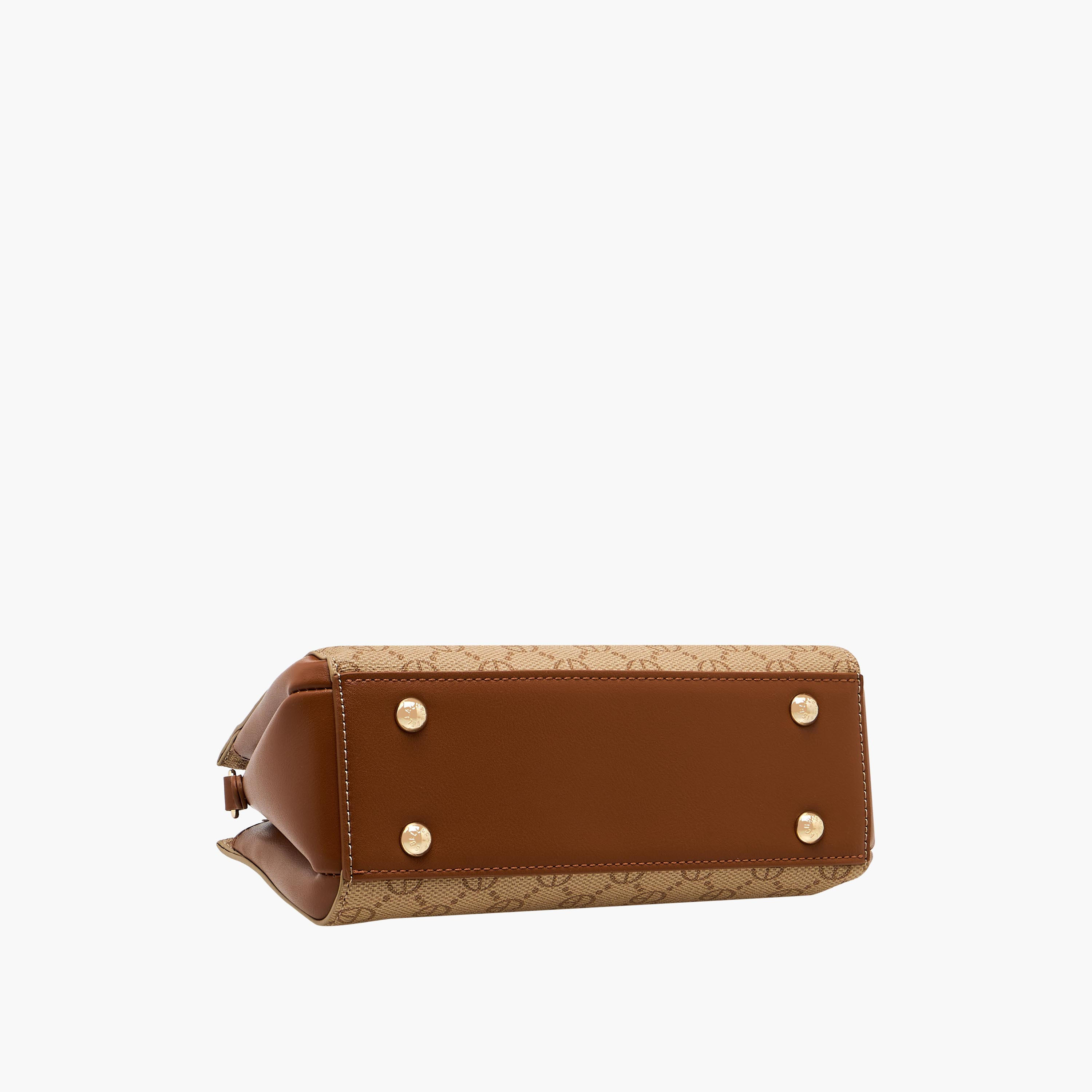 Chrisbella Monogram Print Satchel Bag with Wallet-women-bagsandwallets-handbags-image-9