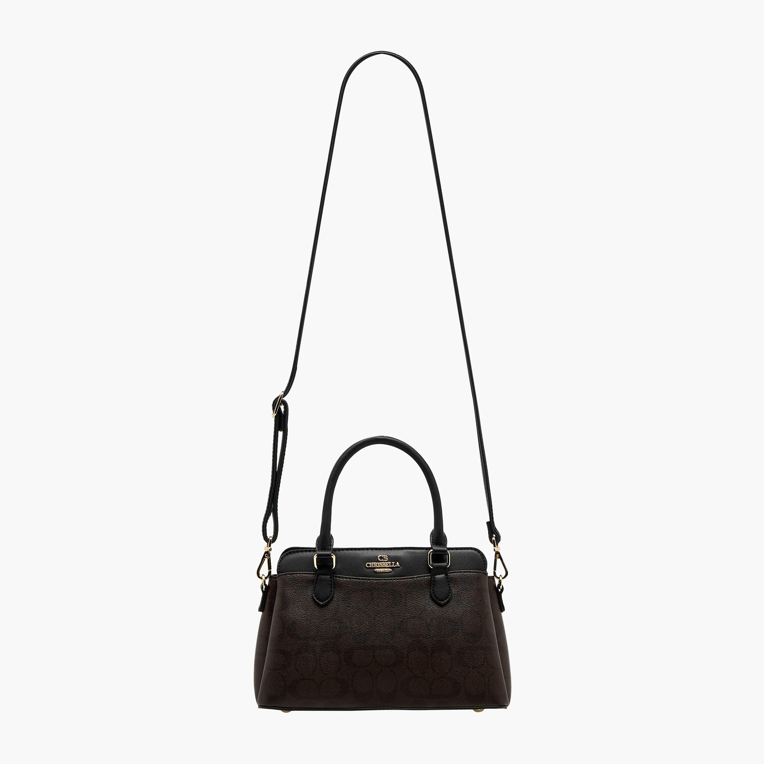 Chrisbella Textured Satchel Bag with Wallet-women-bagsandwallets-handbags-image-3
