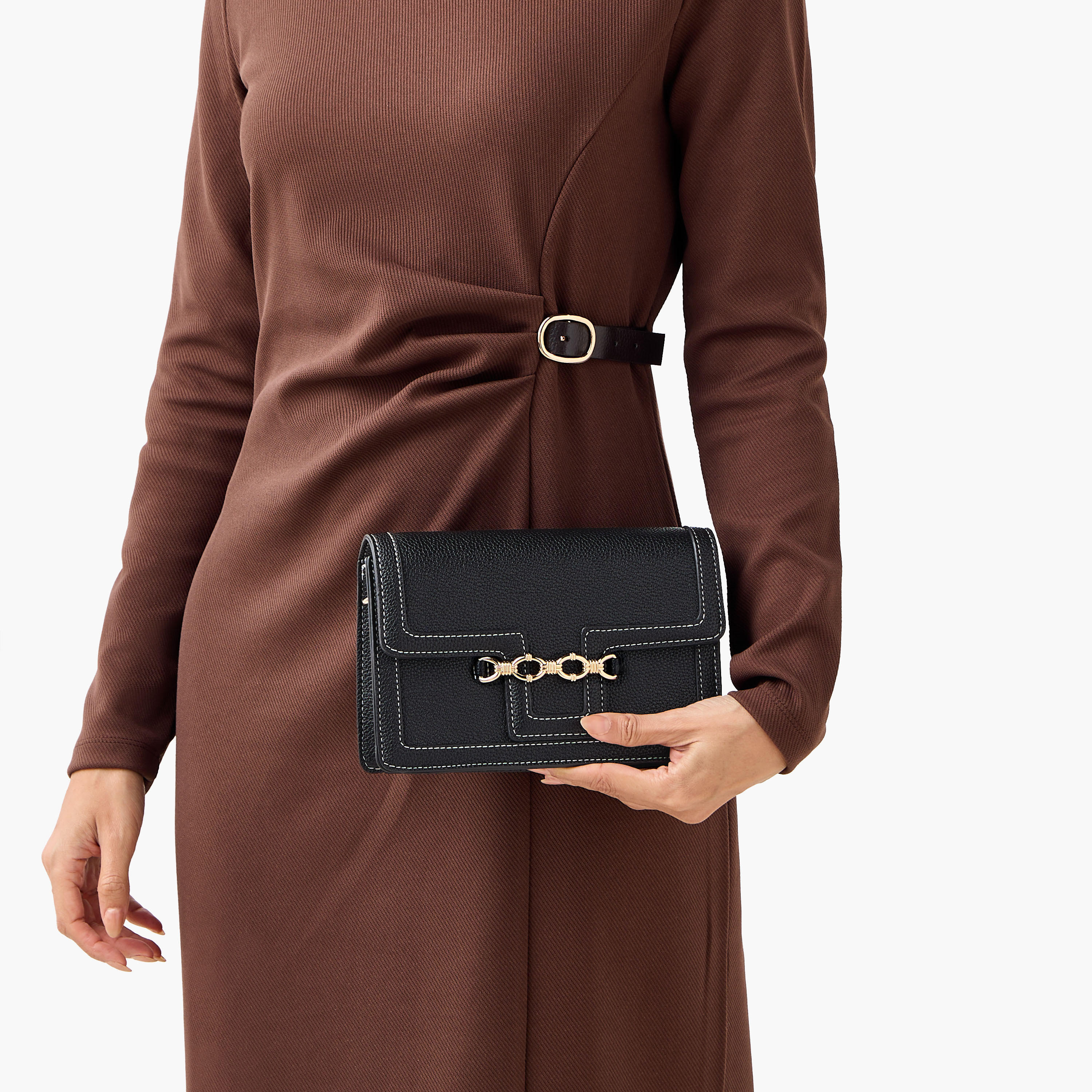 شنطة كروس بودي بارزة الملمس بحزام قابل للفصل من أدور-women-bagsandwallets-handbags-image-2