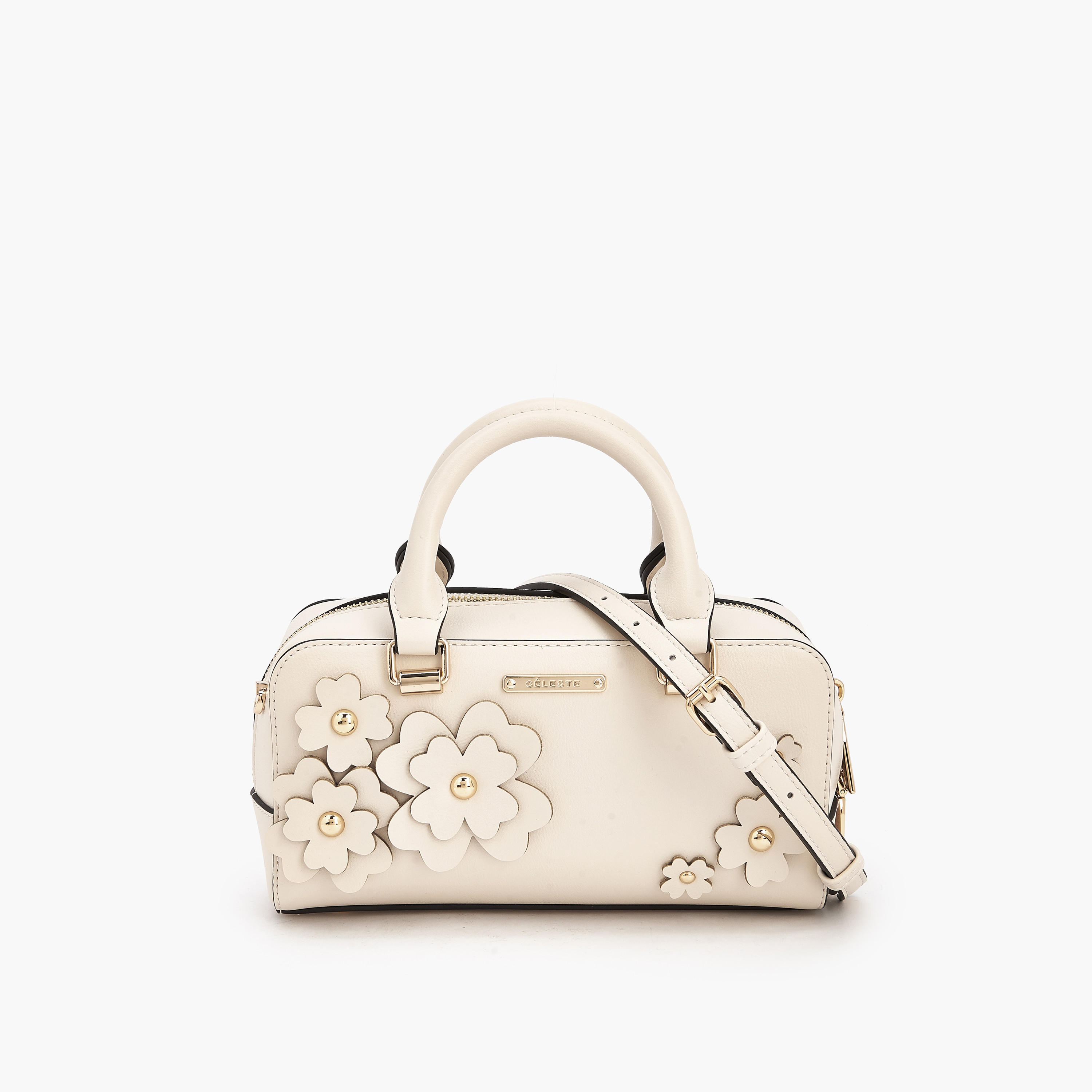 Celeste Floral Accent Crossbody Bag with Double Handle-women-bagsandwallets-handbags-image-1