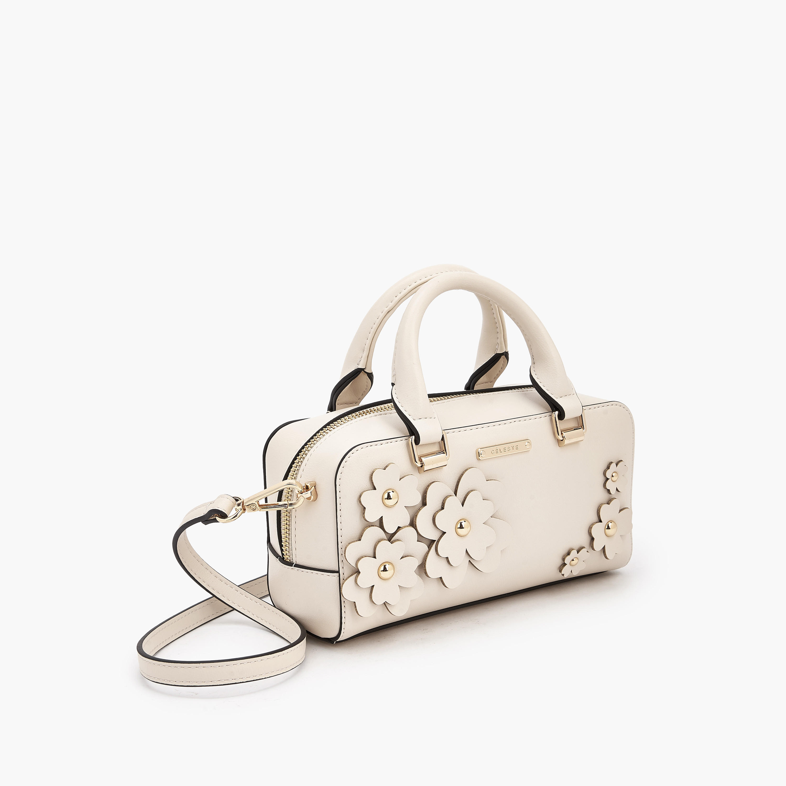 Celeste Floral Accent Crossbody Bag with Double Handle-women-bagsandwallets-handbags-image-4