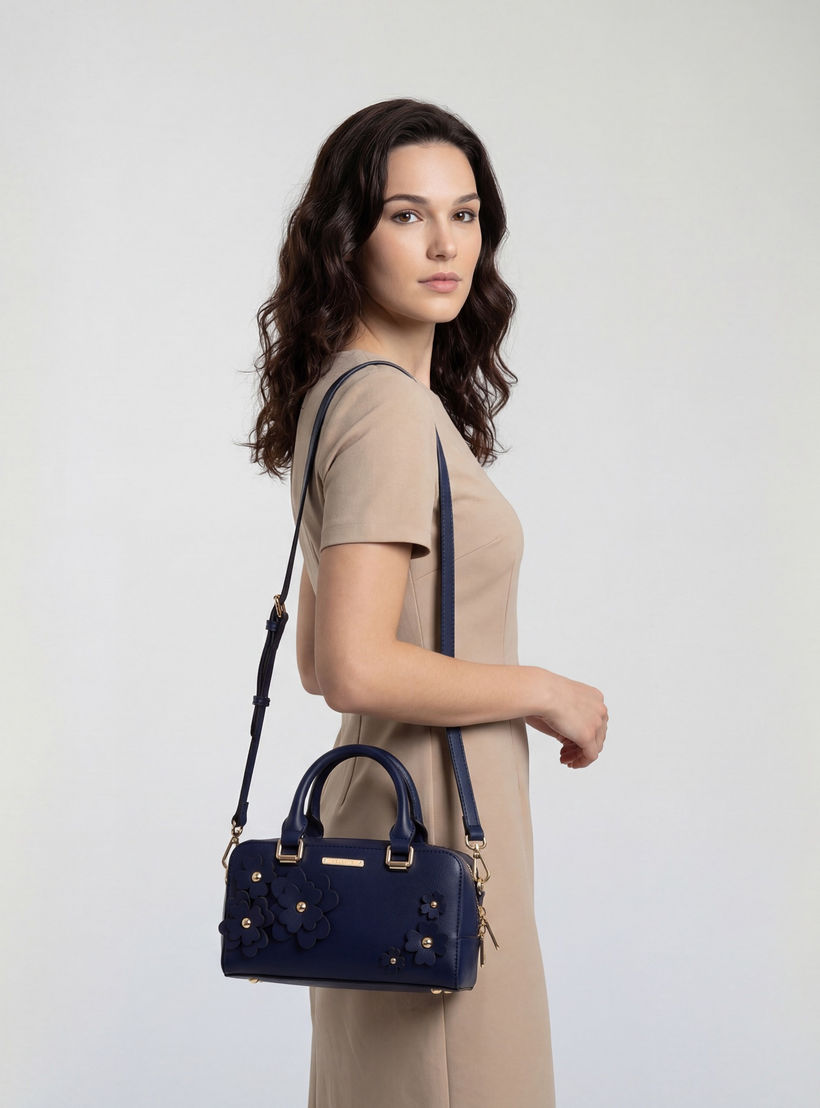 Celeste Floral Accent Crossbody Bag with Double Handle-women-bagsandwallets-handbags-image-2