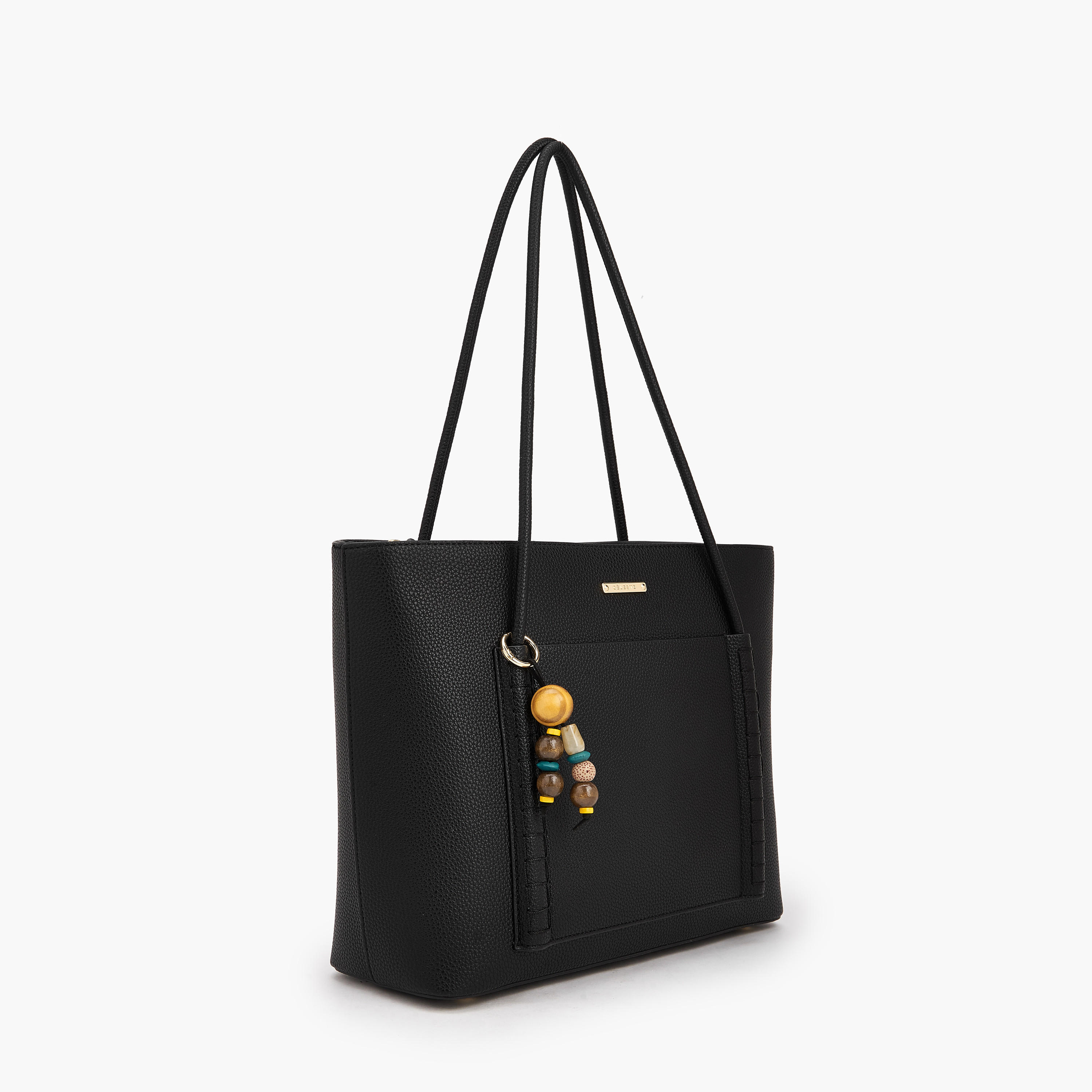 Celeste Textured Tote Bag with Bag Charm-women-bagsandwallets-handbags-image-2