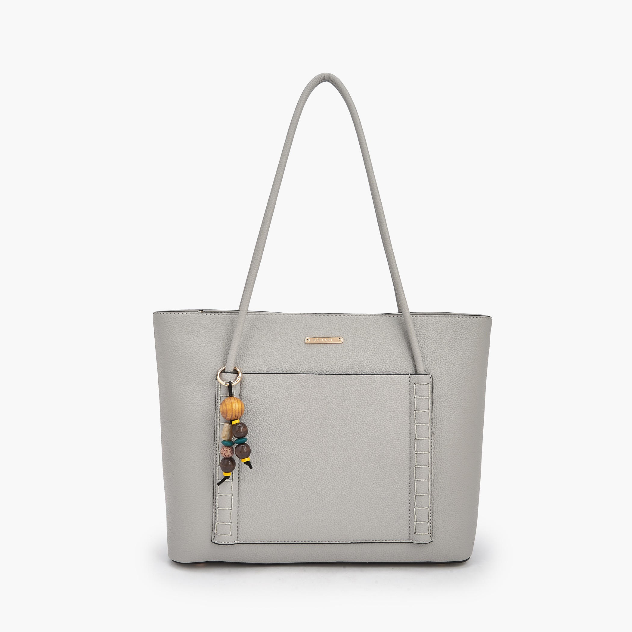 Celeste Textured Tote Bag with Bag Charm-women-bagsandwallets-handbags-image-1