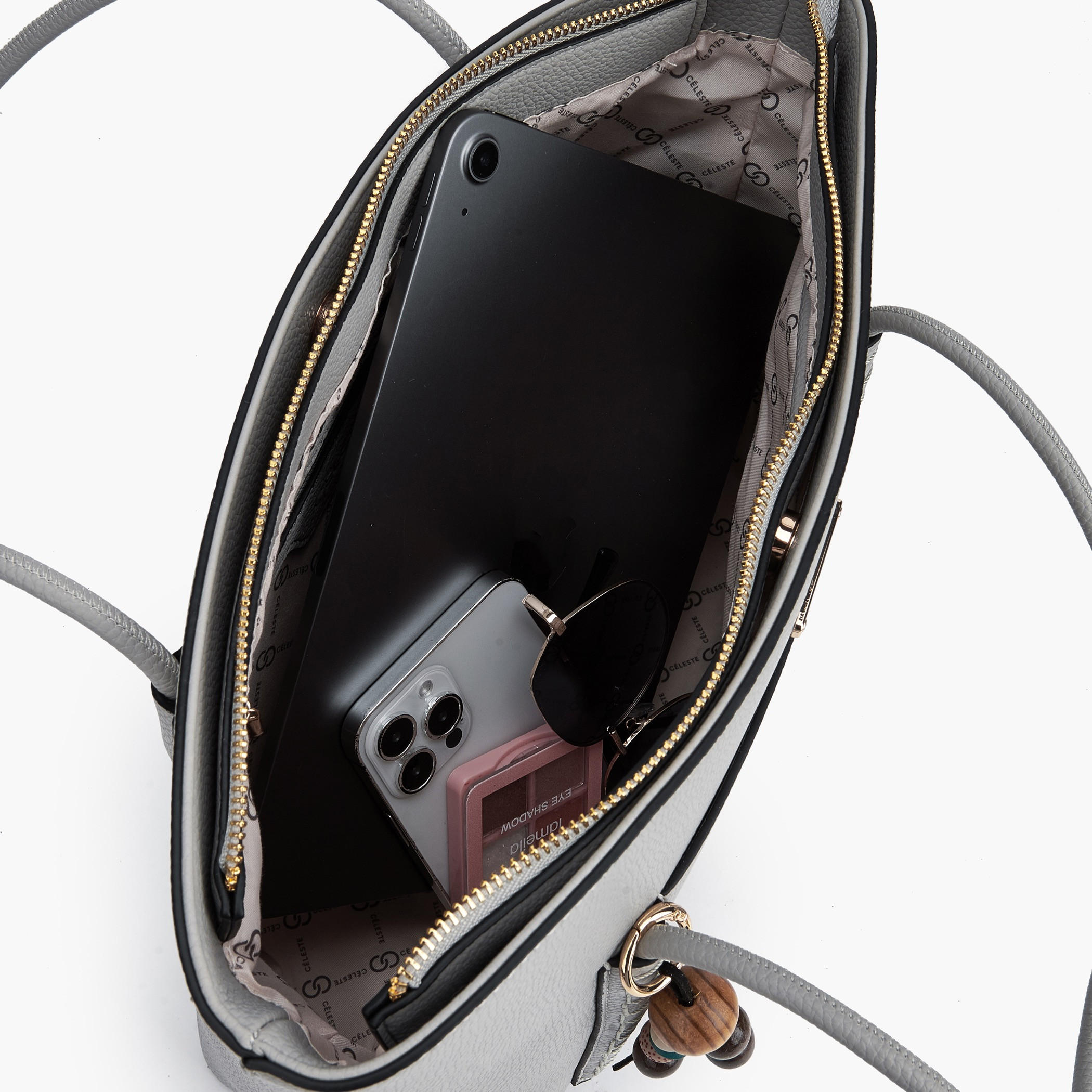 Celeste Textured Tote Bag with Bag Charm-women-bagsandwallets-handbags-image-7